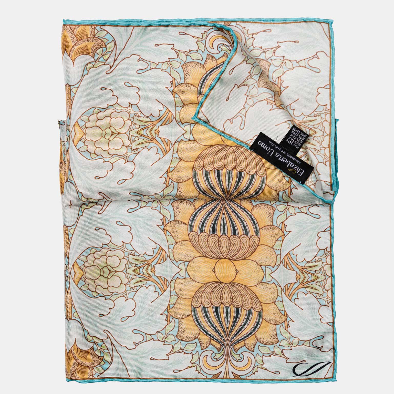 Londra - Silk Pocket Square - Aqua - My Men's Shop