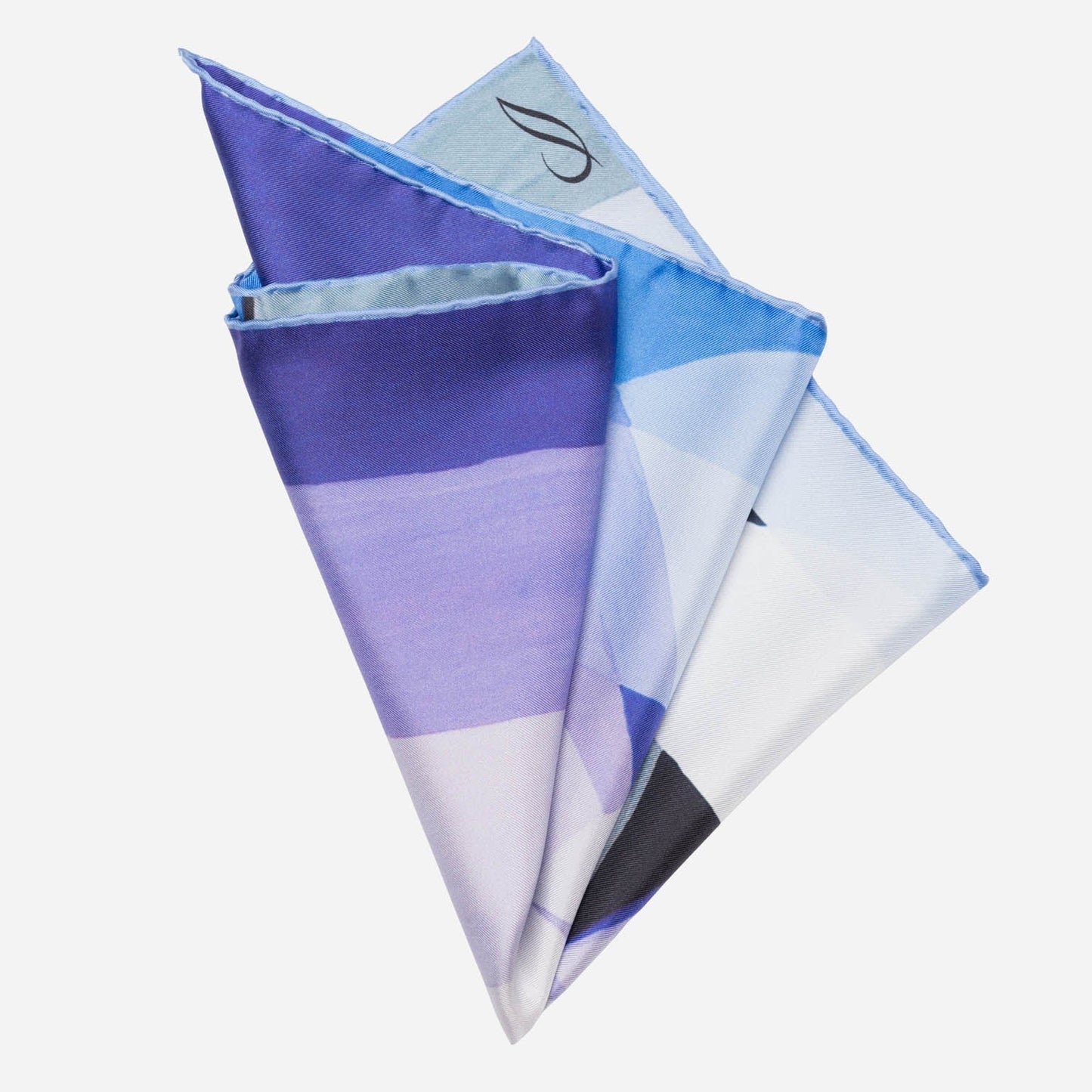 Harmony - Silk Pocket Square - Blue
