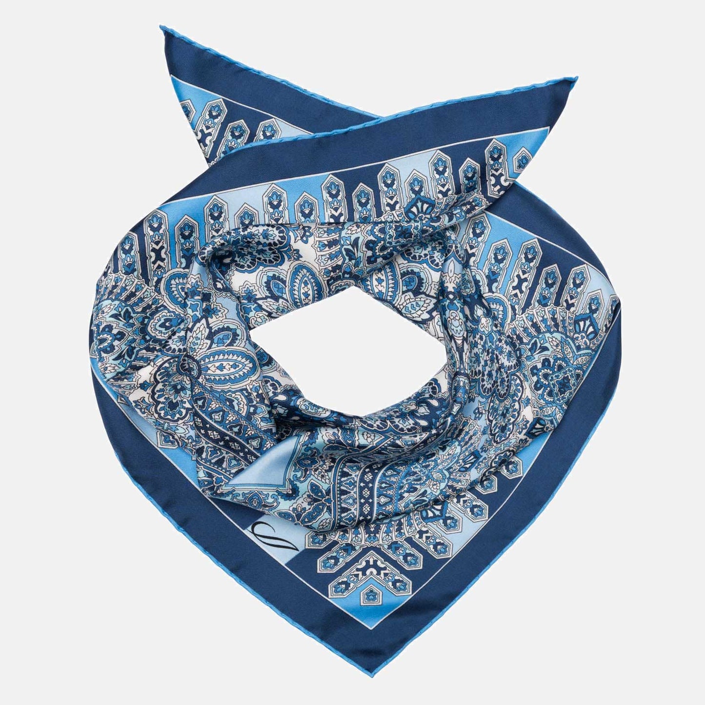 Messina - Silk Neckerchief - Azure - My Men's Shop