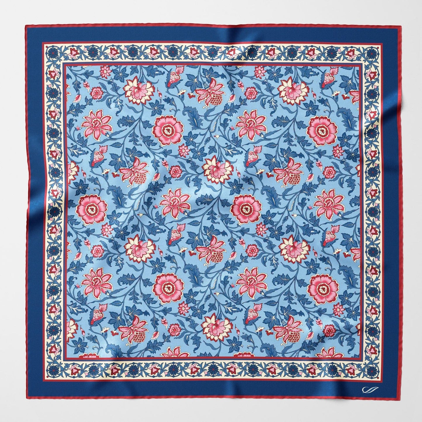 Carrara - Silk Neckerchief - Blue & Pink - My Men's Shop