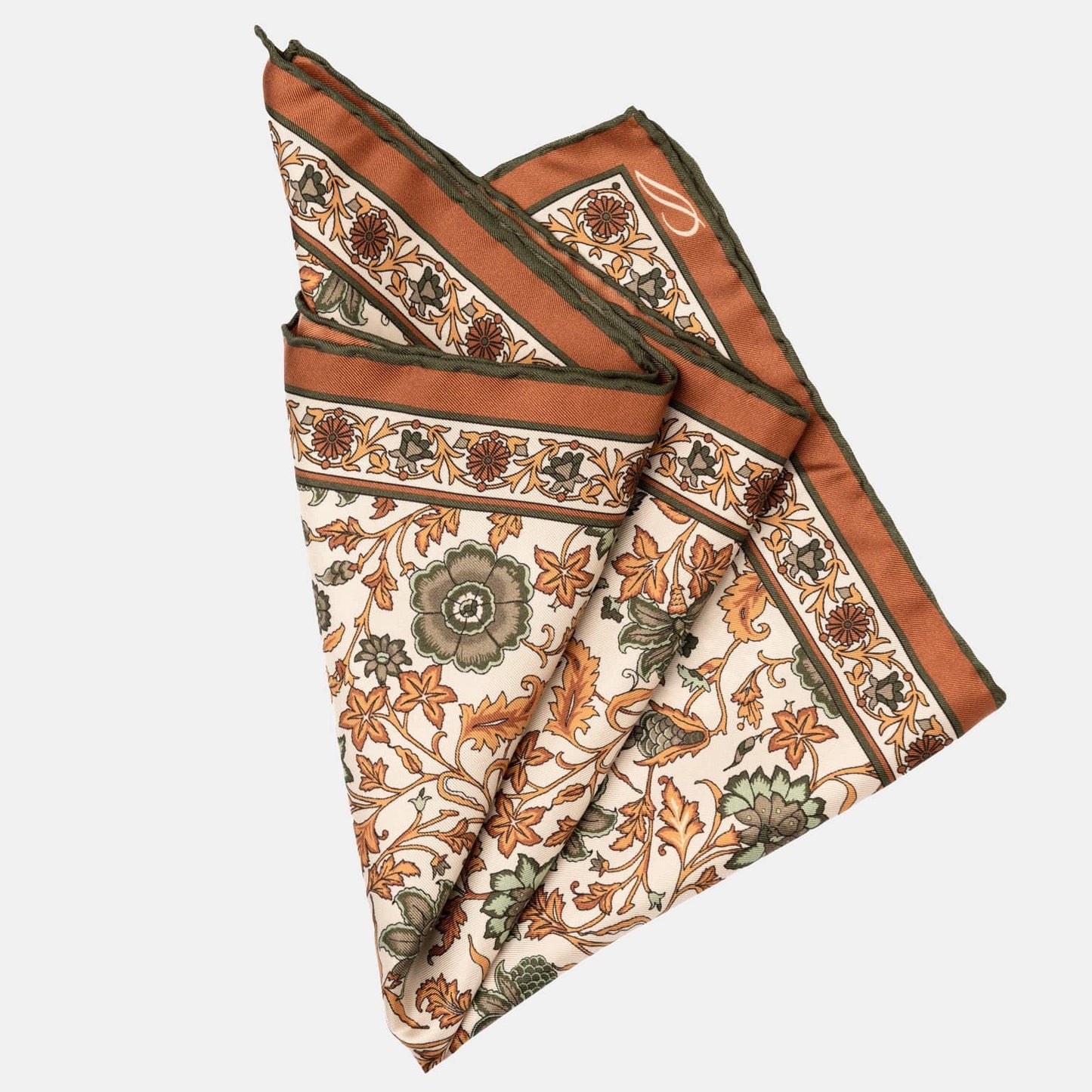 Ibiza - Silk Pocket Square - Terracotta