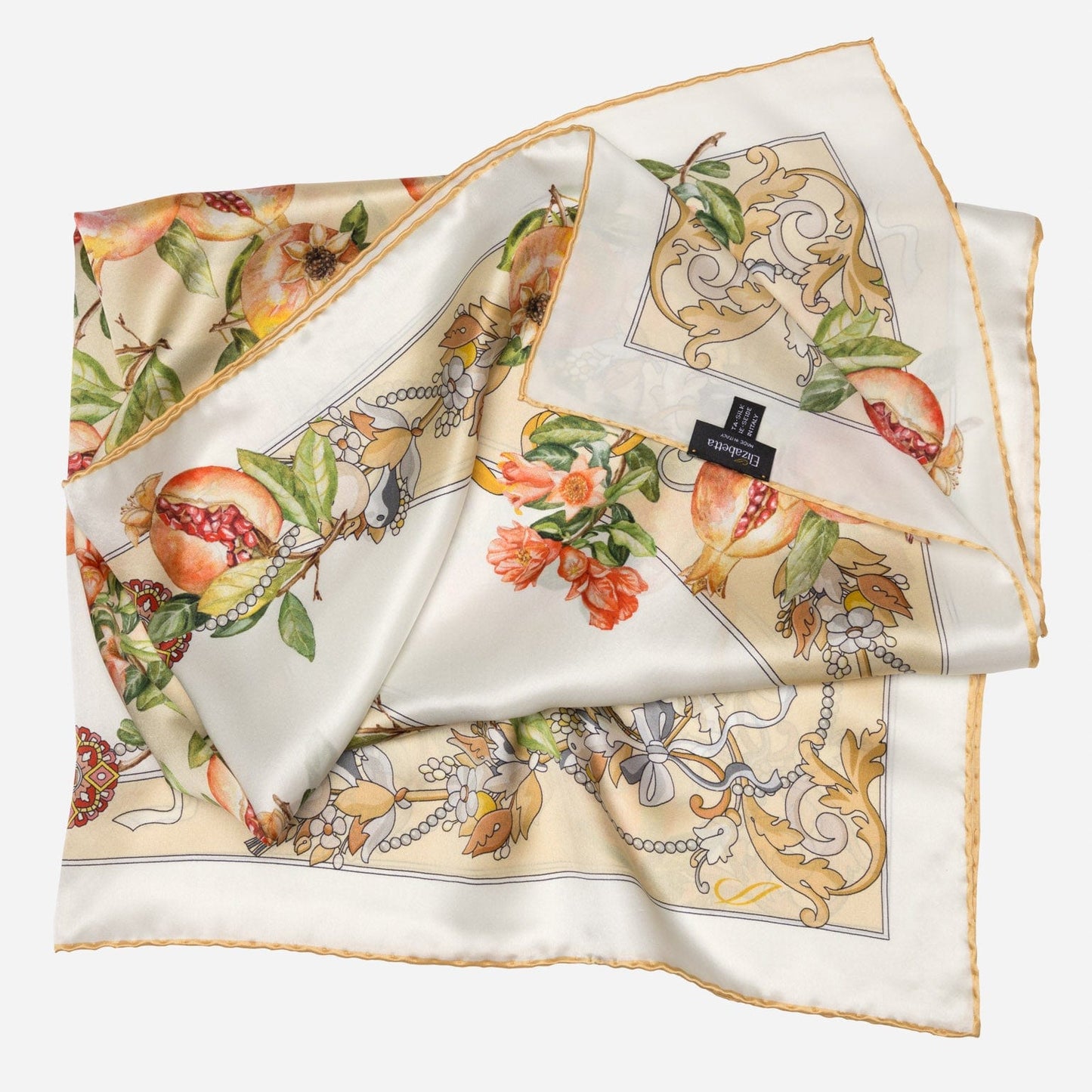 Melograno - Silk Foulard - White Gold - My Men's Shop