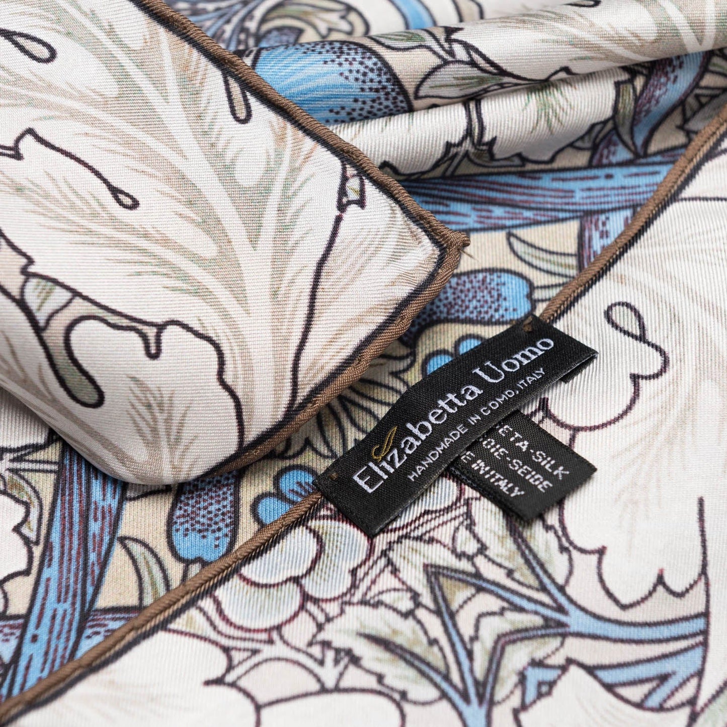 St. James - Silk Neckerchief - Blue and Tan - My Men's Shop