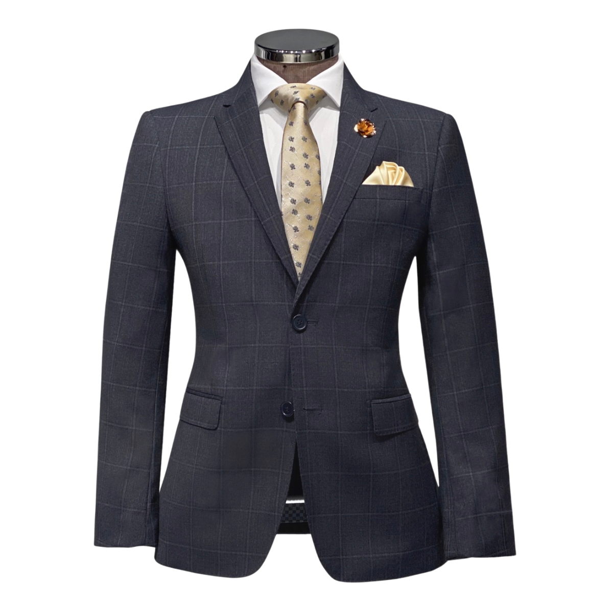 Davin Windowpane Suit - My Men's Shop