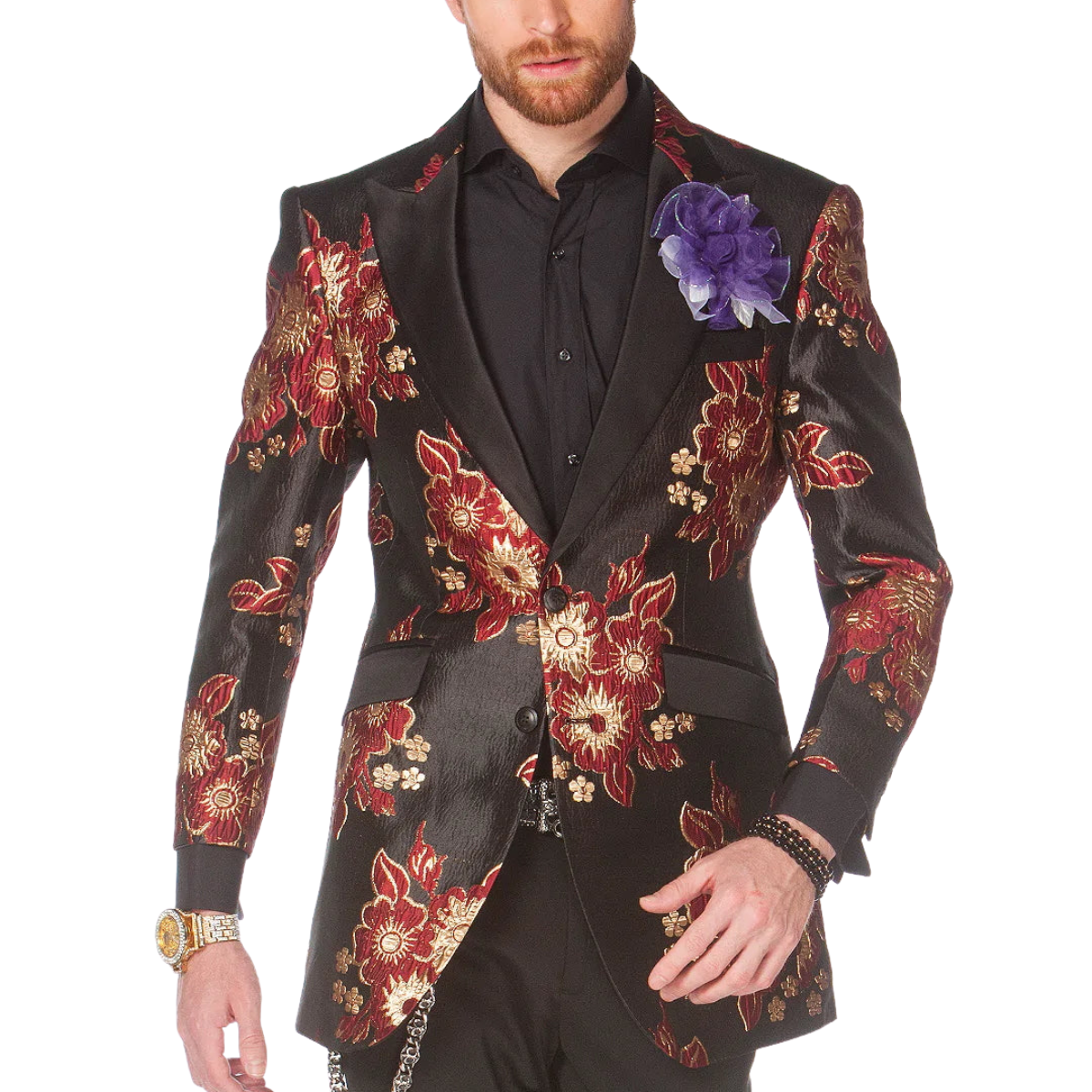 Sun F. Semi Long Floral Blazer - My Men's Shop