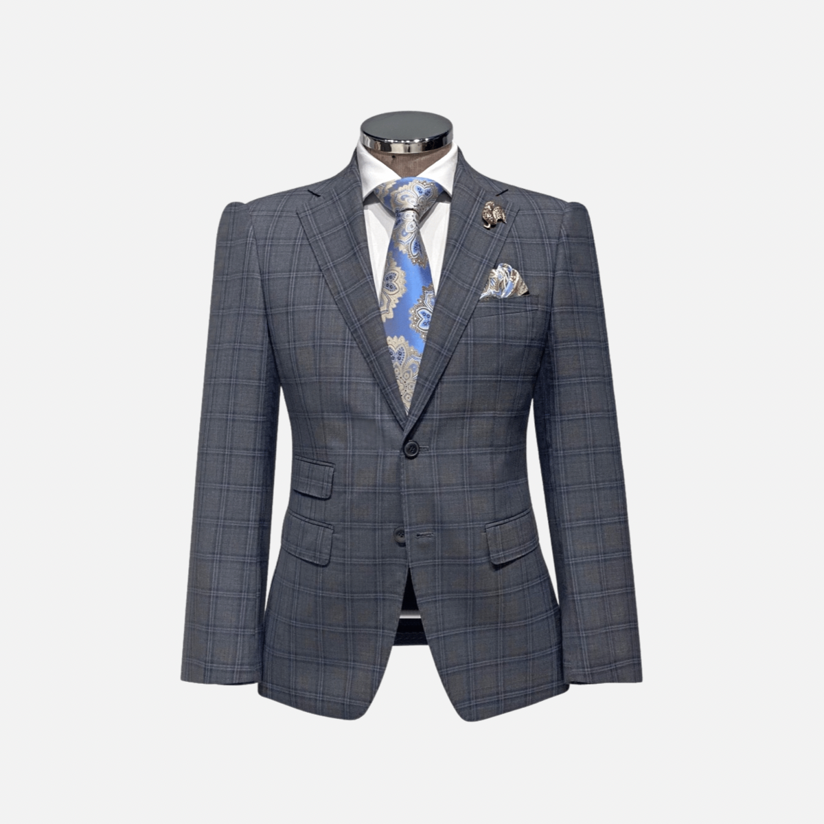 Veleso Plaid Vested Suit - My Men's Shop