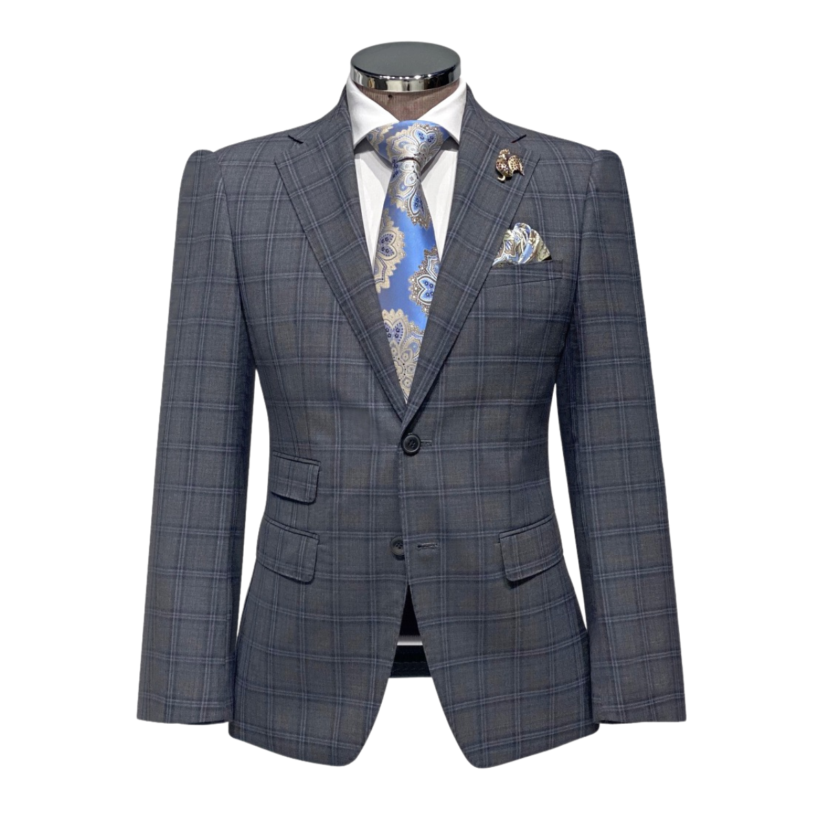 Veleso Plaid Vested Suit - My Men's Shop
