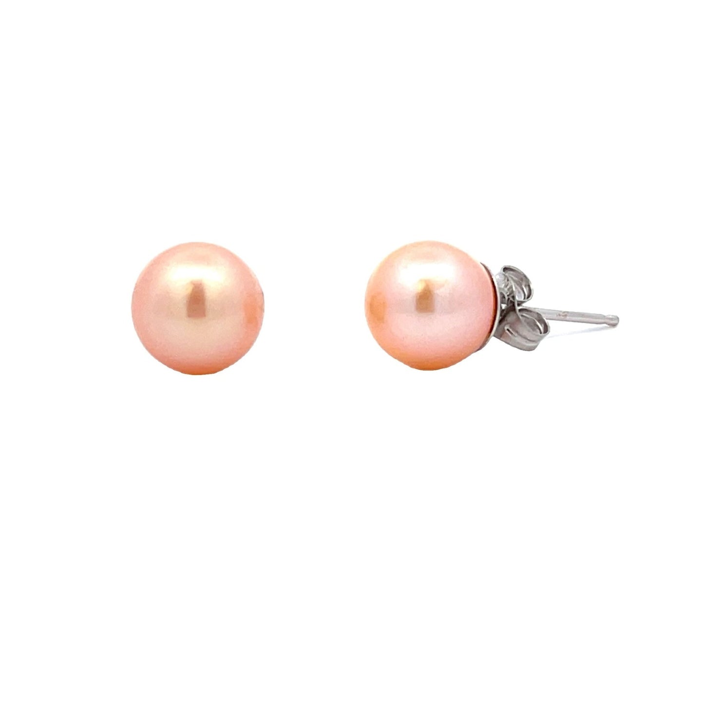 Pendientes de perlas cultivadas de oro blanco de 14K