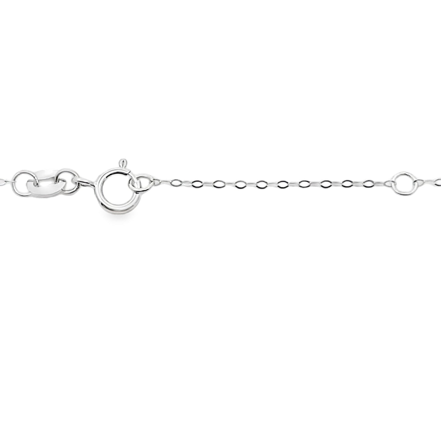 Colgantes de moda de zafiro y diamante en oro blanco de 14kt