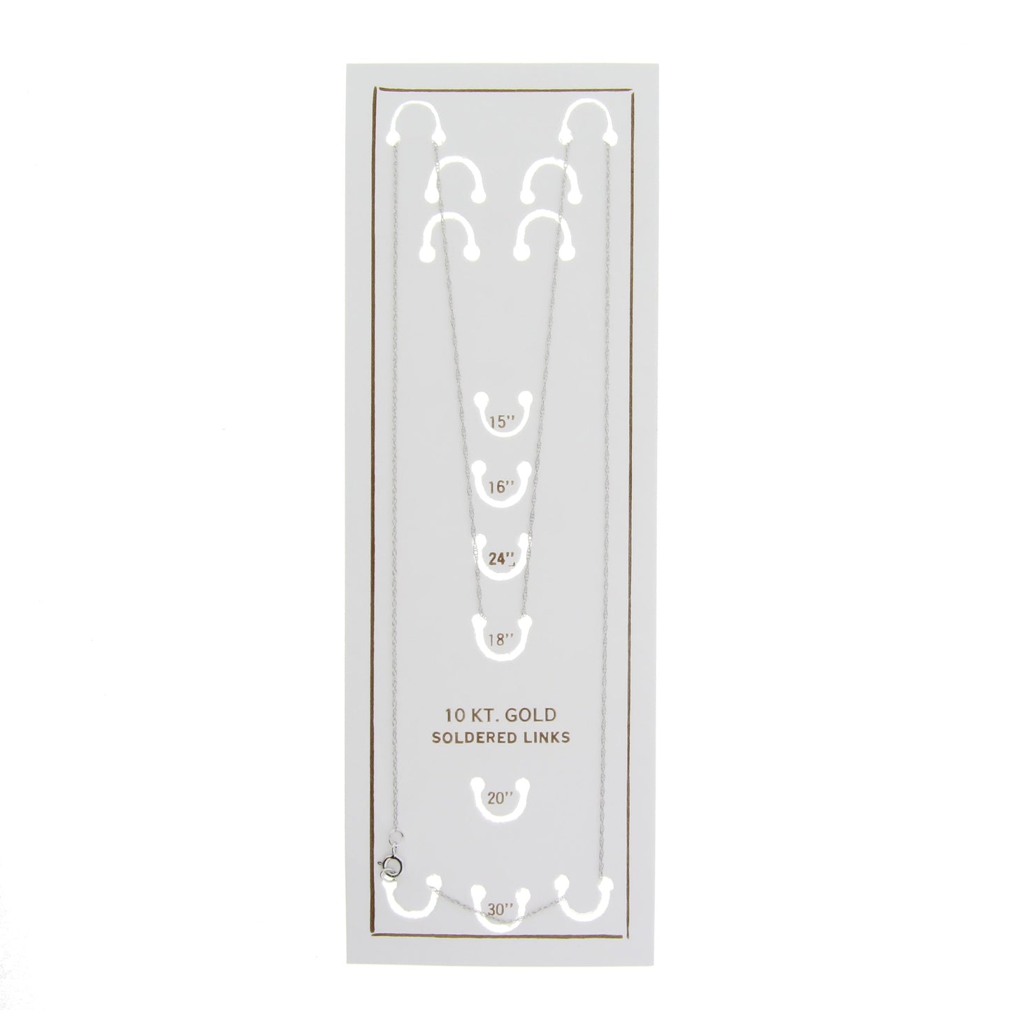 Cadenas para mujer de oro blanco de 10 quilates
