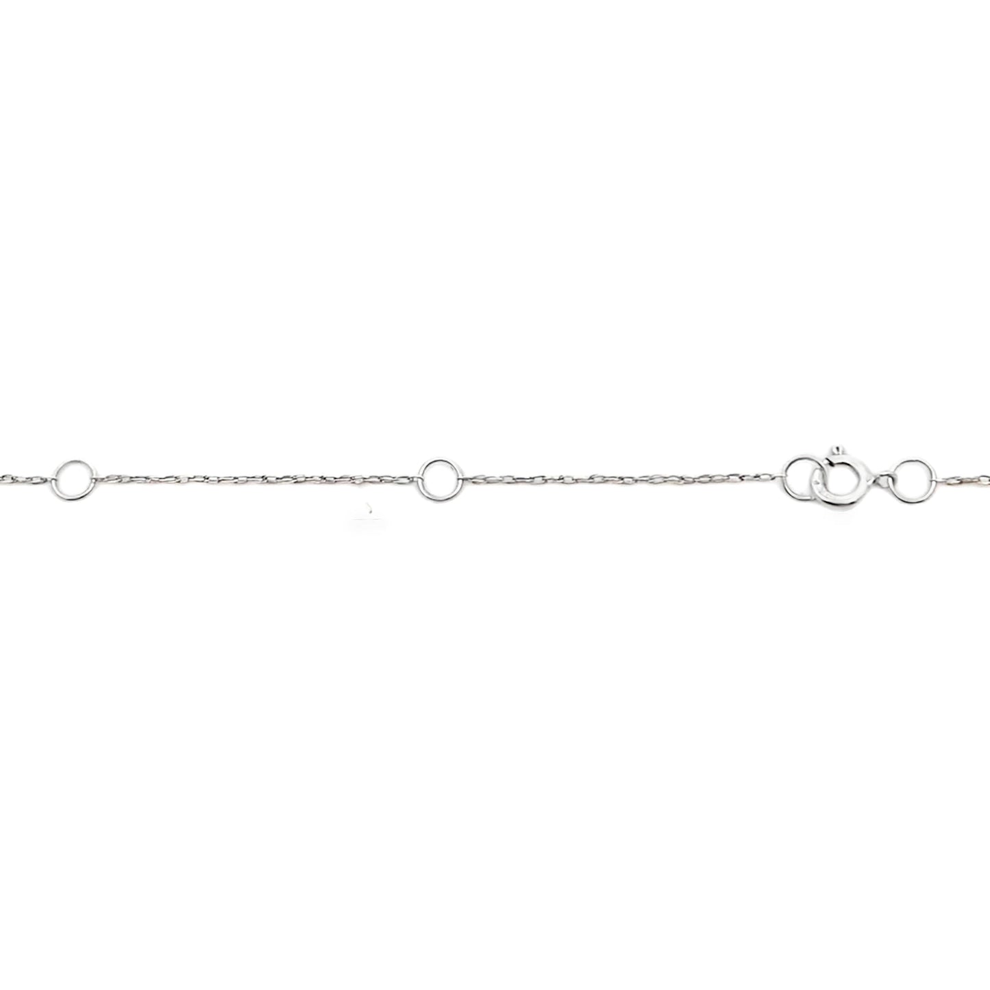 Colgante religioso de cruz de diamante de 0,50 ct en oro blanco de 14 kt