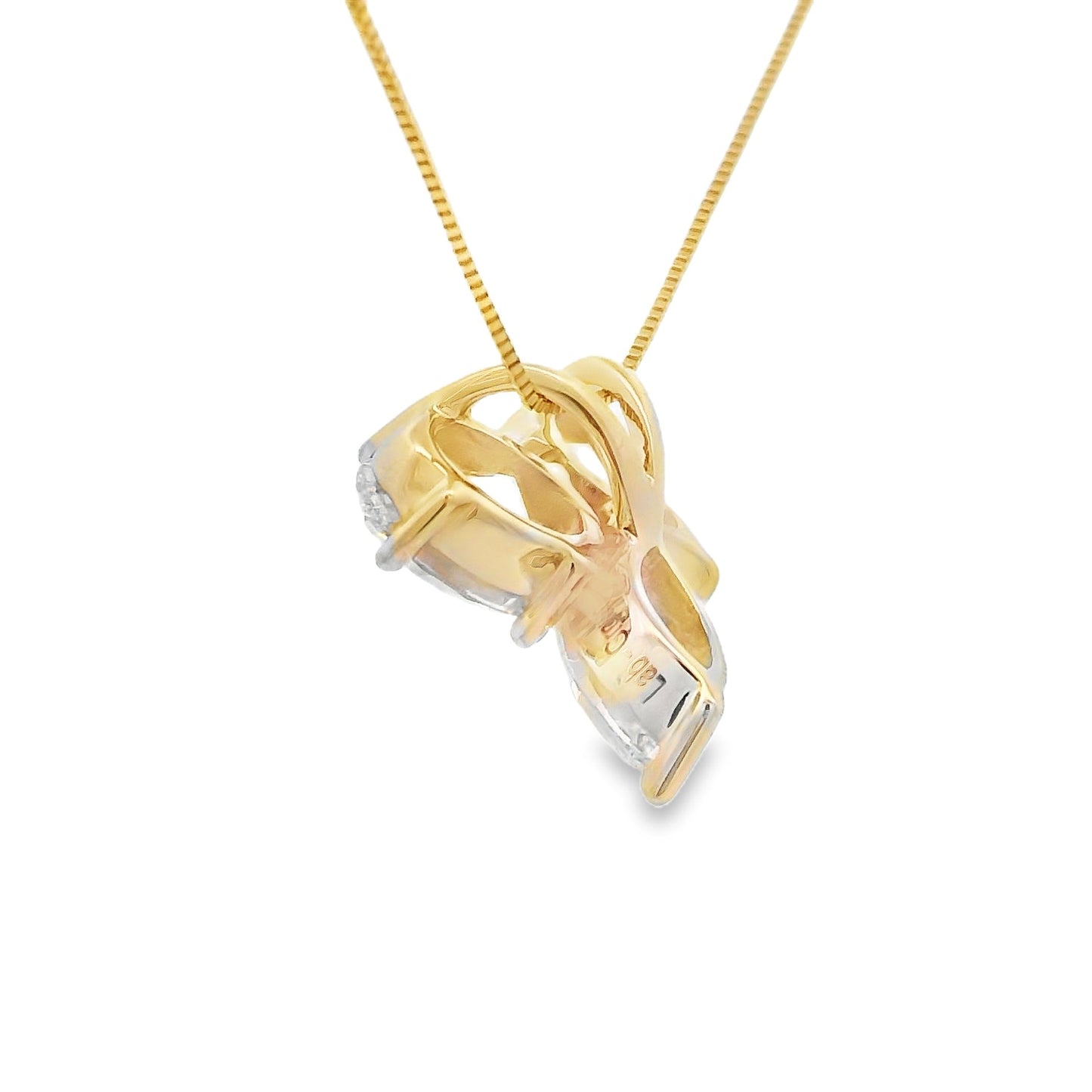Colgantes de moda de diamante cultivado en laboratorio de oro amarillo de 14 quilates