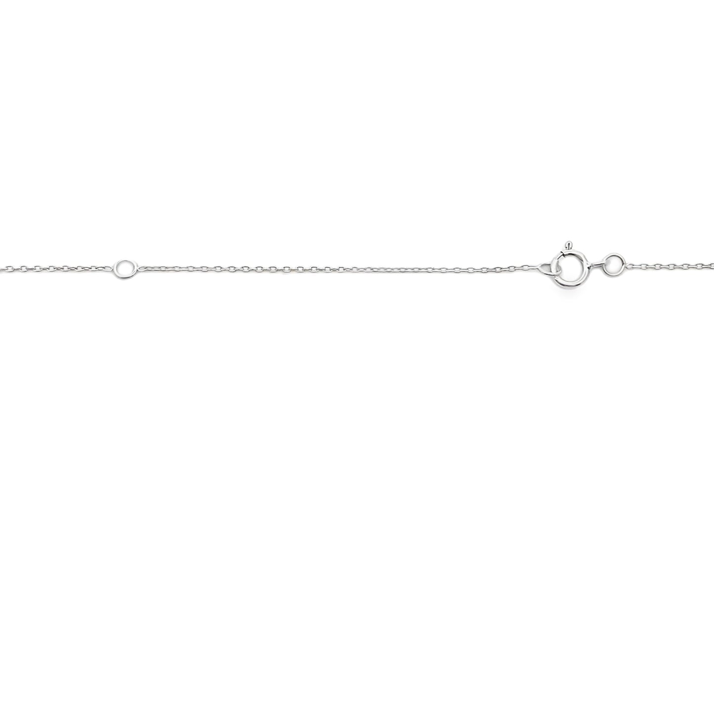 Colgantes de moda de zafiro y diamantes de 0,30 ct en oro blanco de 14 K