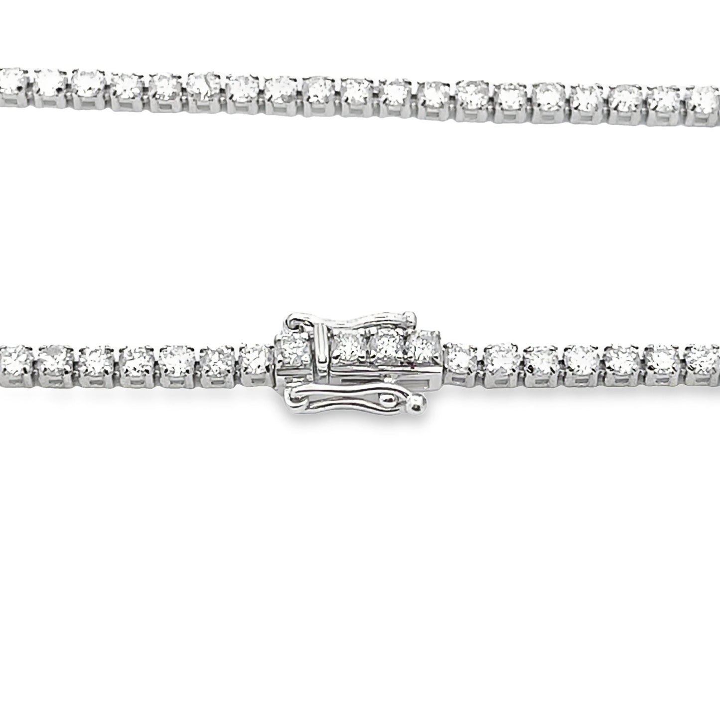 Pulsera de tenis de oro blanco de 14 K con diamantes de 3,00 ct
