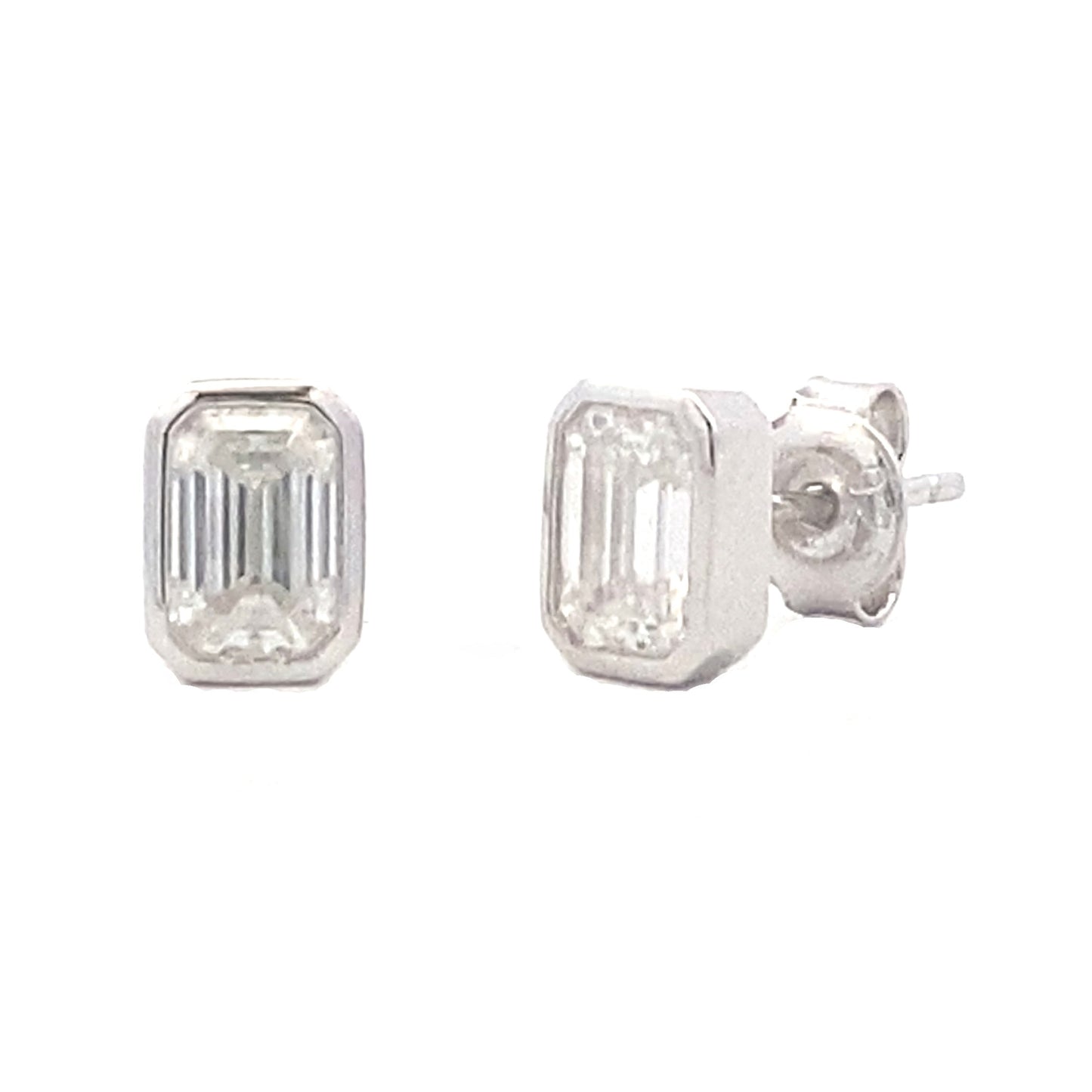 Pendientes de moissanita de 0,85 ct de plata de ley