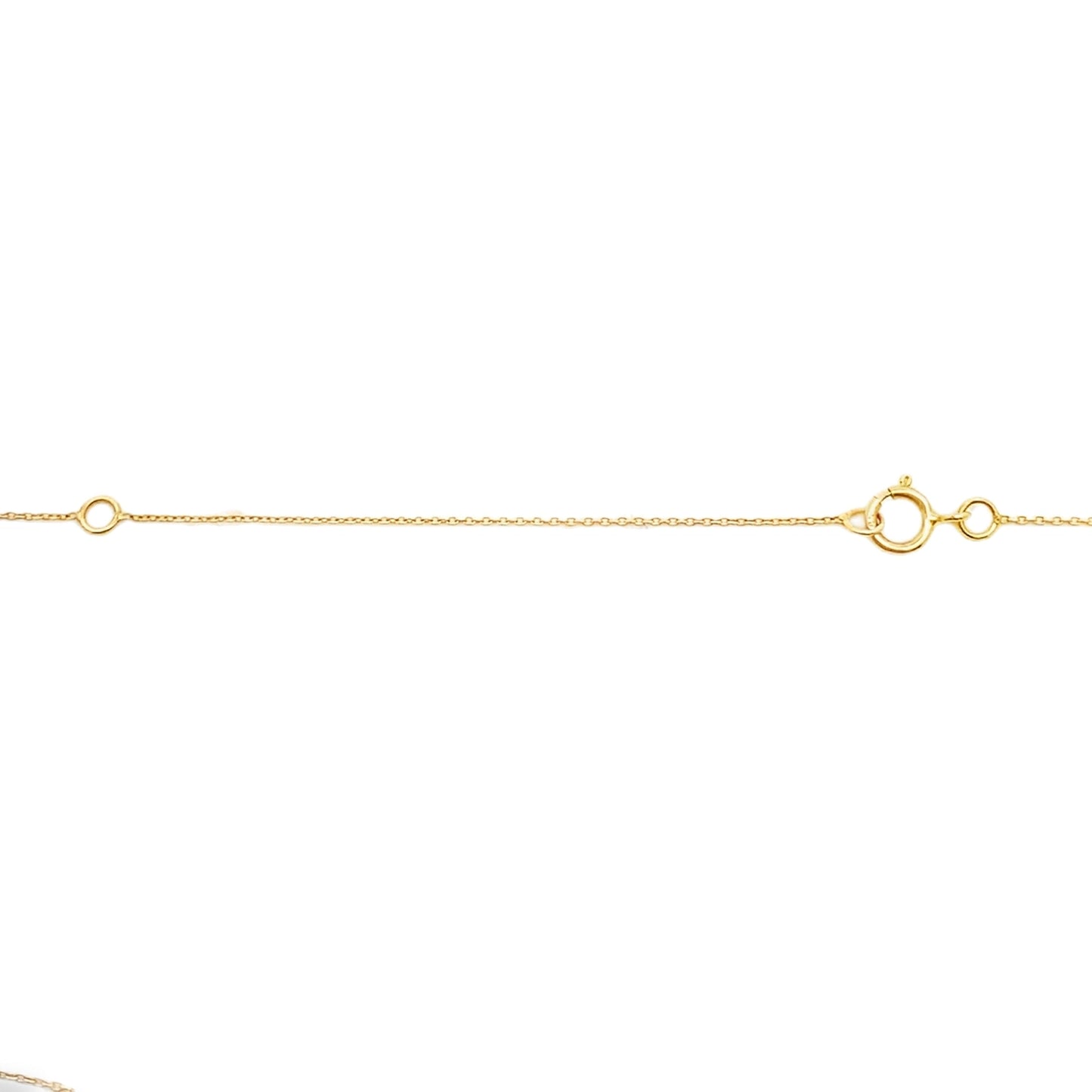 Colgante religioso de cruz con diamantes de .56ct en oro amarillo de 14kt