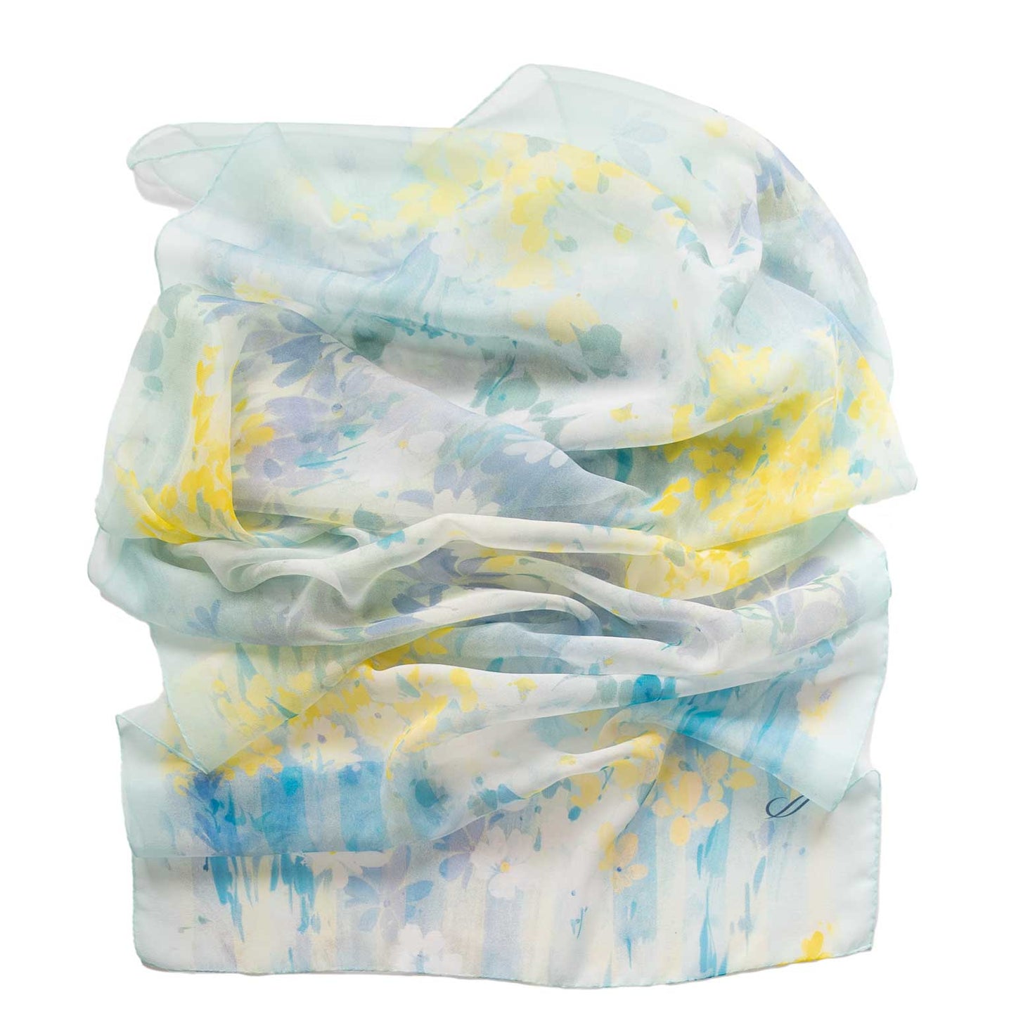 Meadow - Long Silk Scarf - Sky Blue - My Men's Shop