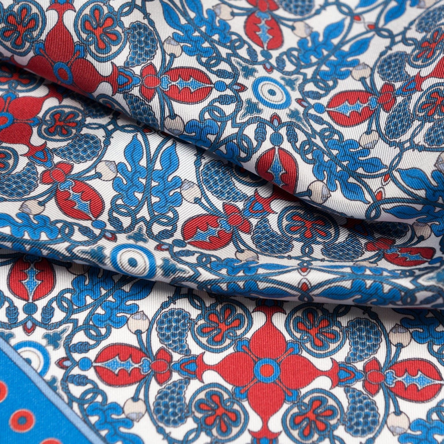 Nebbiolo - Silk Pocket Square - Blue and Red - My Men's Shop