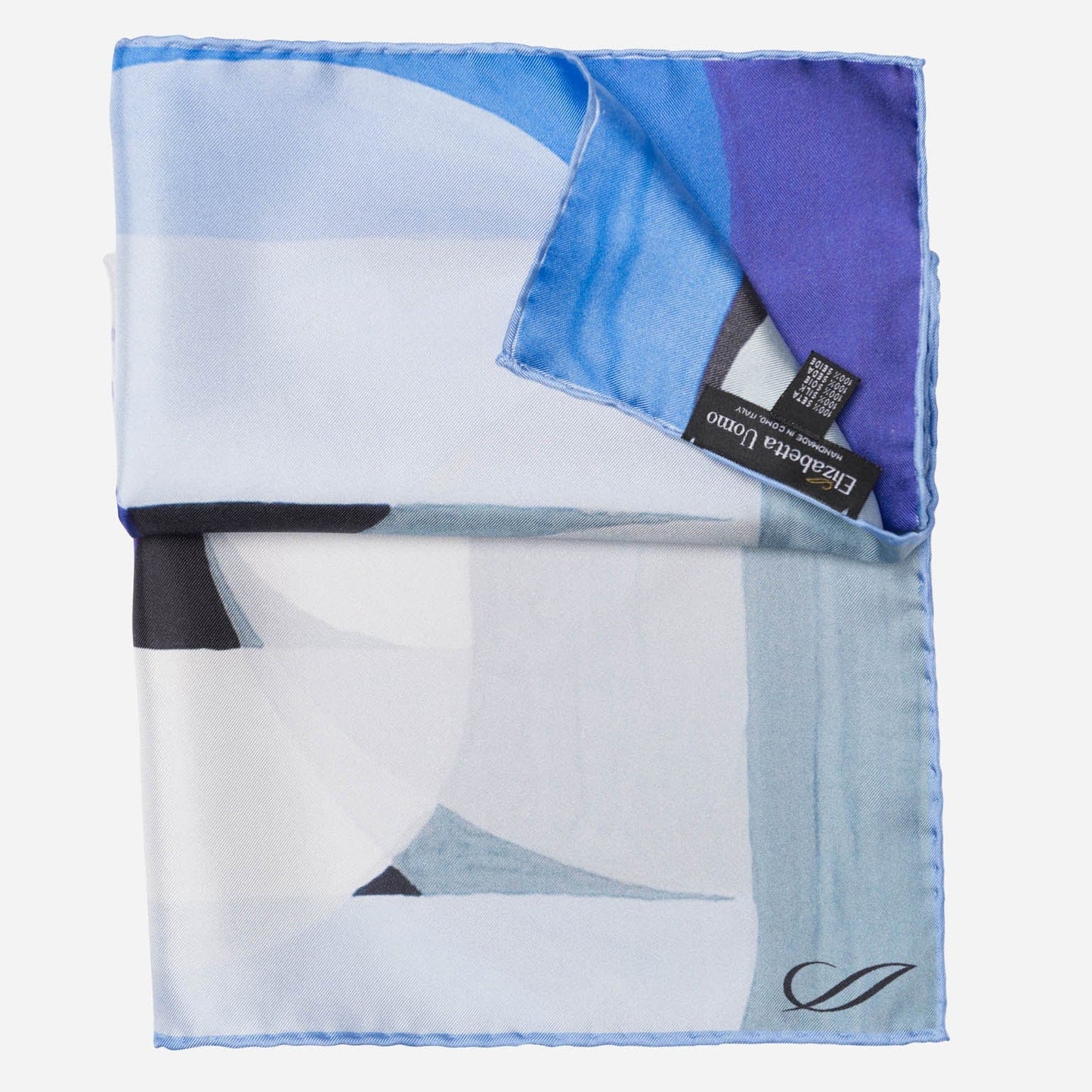 Harmony - Silk Pocket Square - Blue