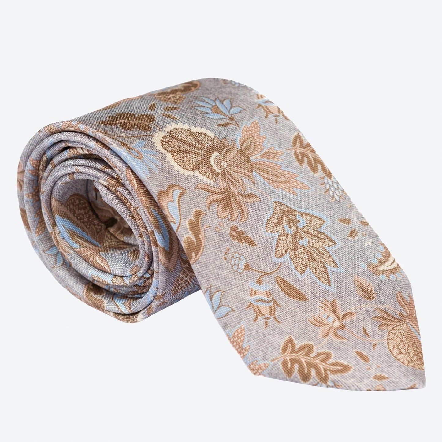 Medici - Printed Silk Tie - Dusty Blue - My Men's Shop