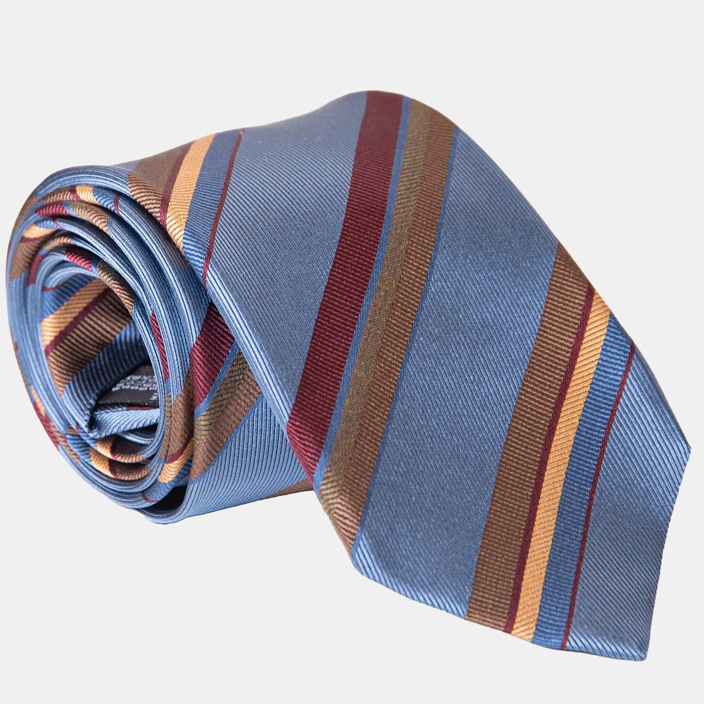 Battisti - Silk Jacquard Tie - Steel Blue - My Men's Shop