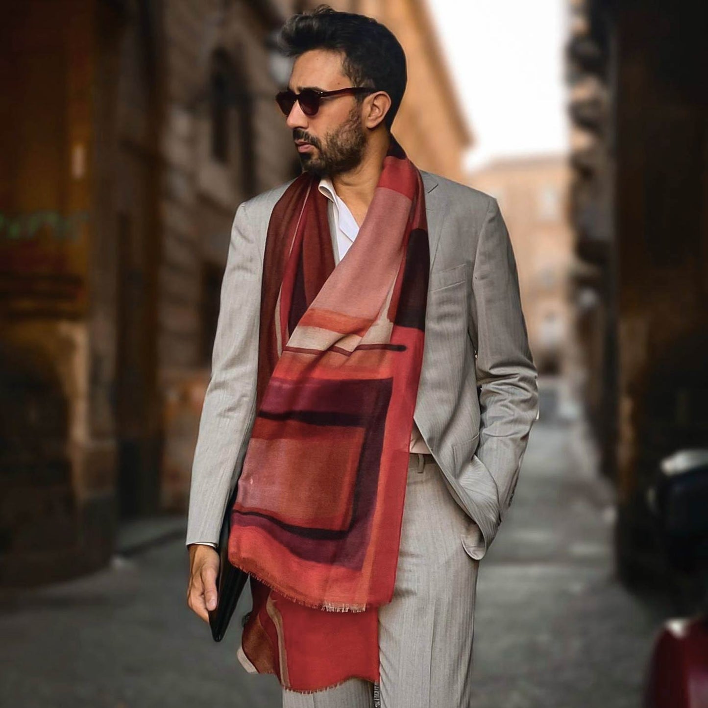 Madrid - Wool Scarf - Red - My Men's Shop