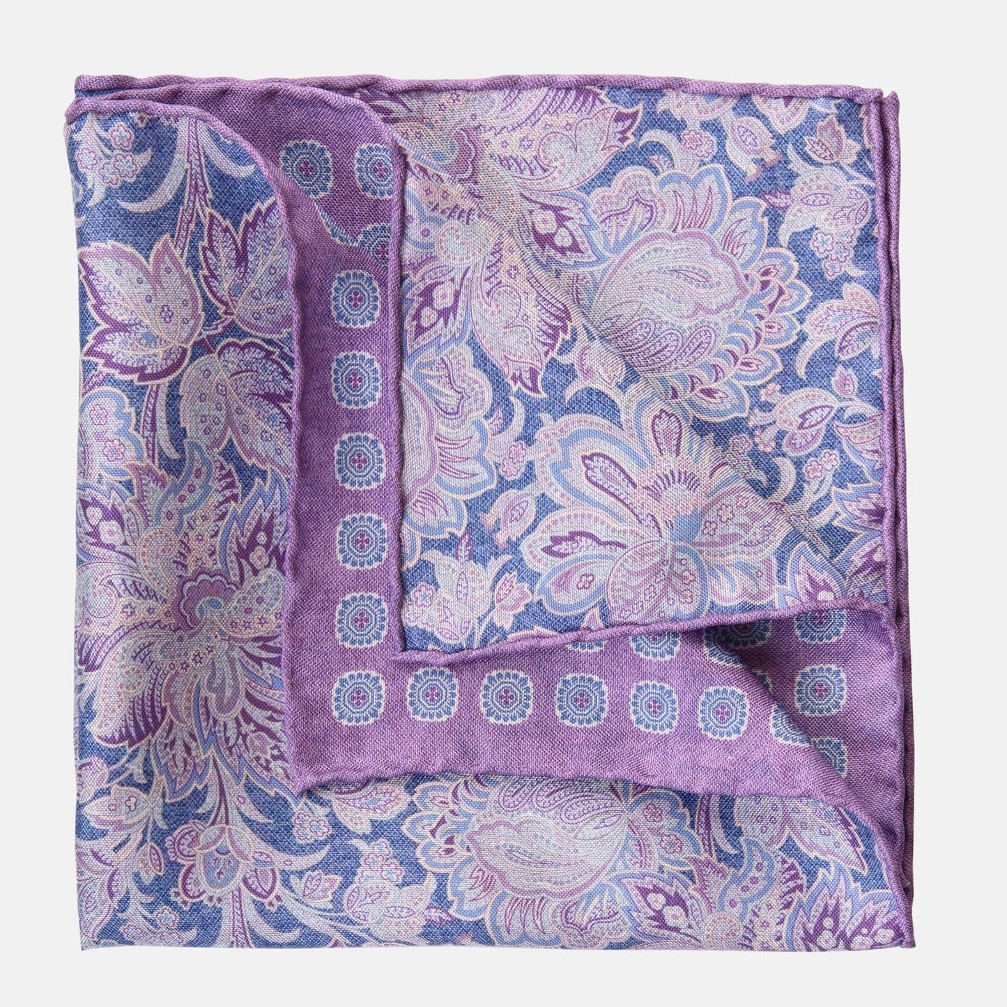 Assisi - Double Sided Silk Pocket Square - Lavender - My Men's Shop