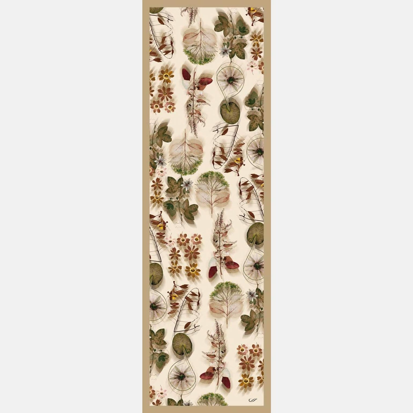 Botanica - Long Silk Scarf - Beige - My Men's Shop