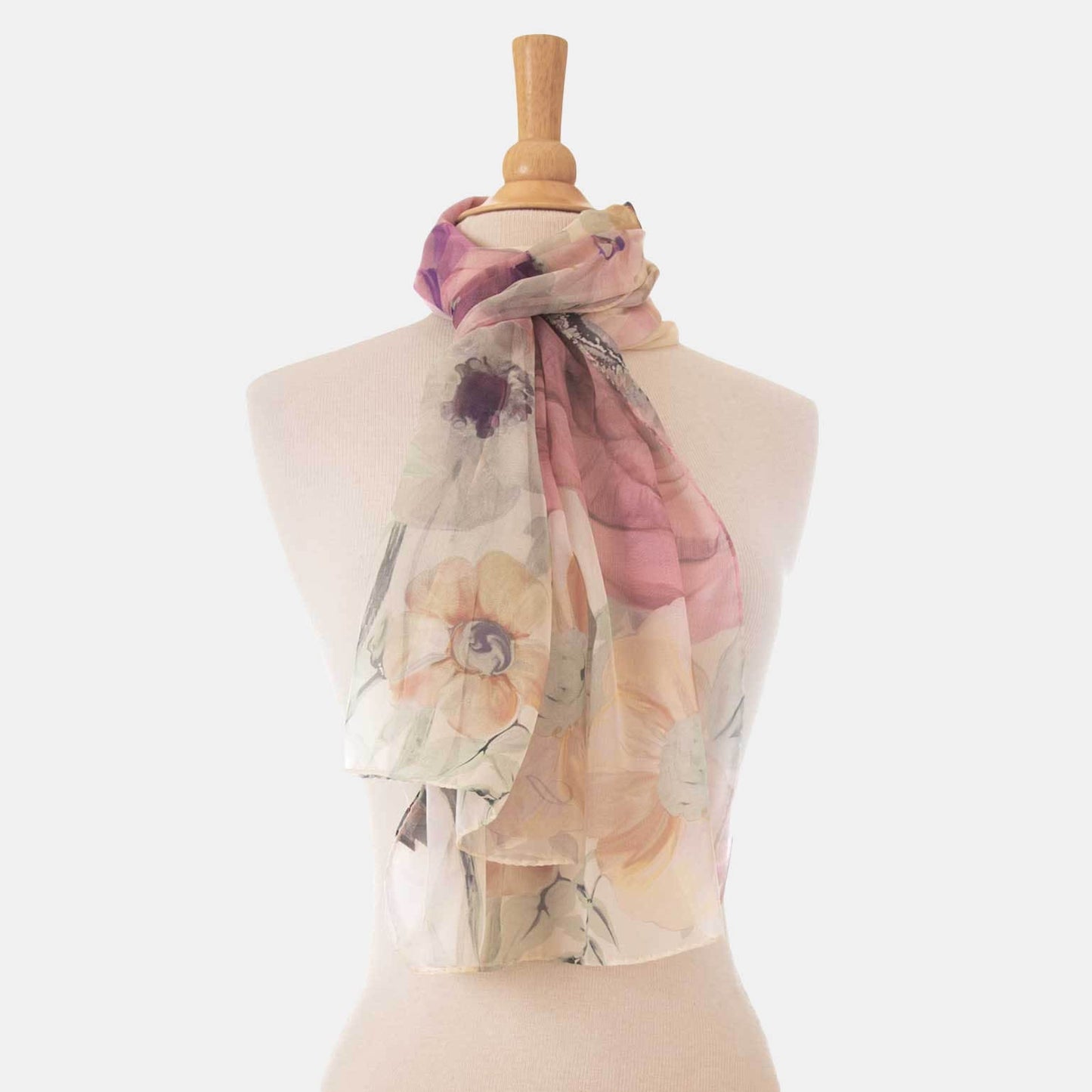 Campo de' Fiori - Long Silk Scarf - Mauve
