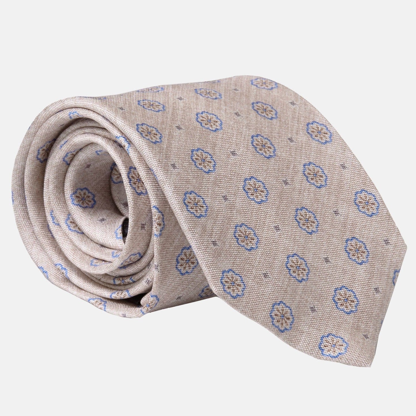 Antinori - Printed Silk Tie - Beige - My Men's Shop