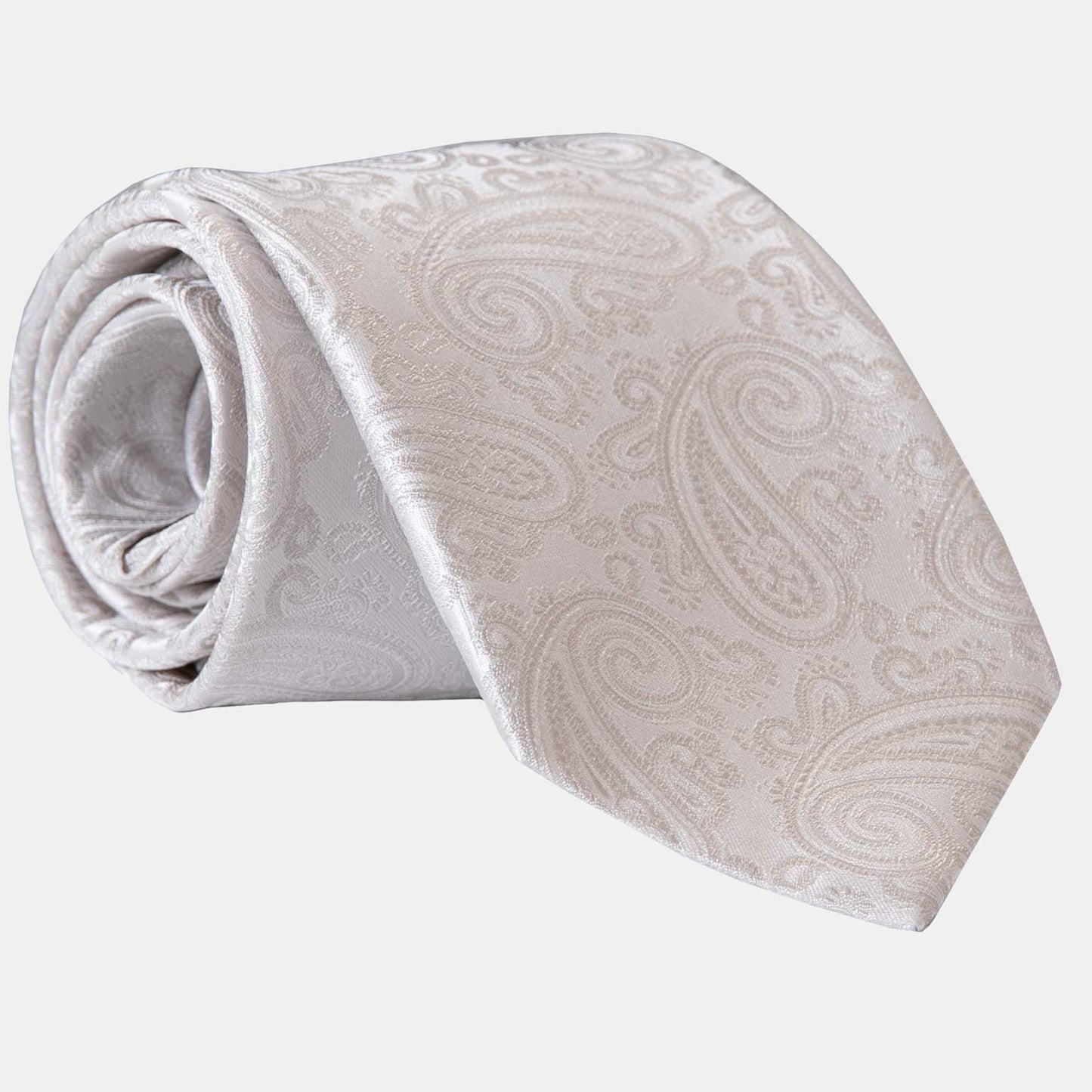 Soave - Silk Jacquard Tie - Silver Pearl - My Men's Shop