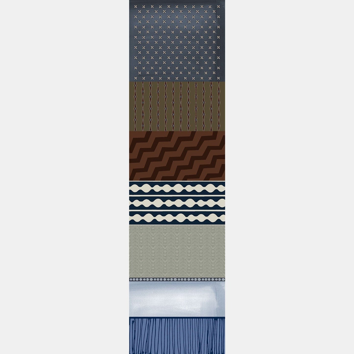 Atri - Long Silk Scarf- Blue - My Men's Shop