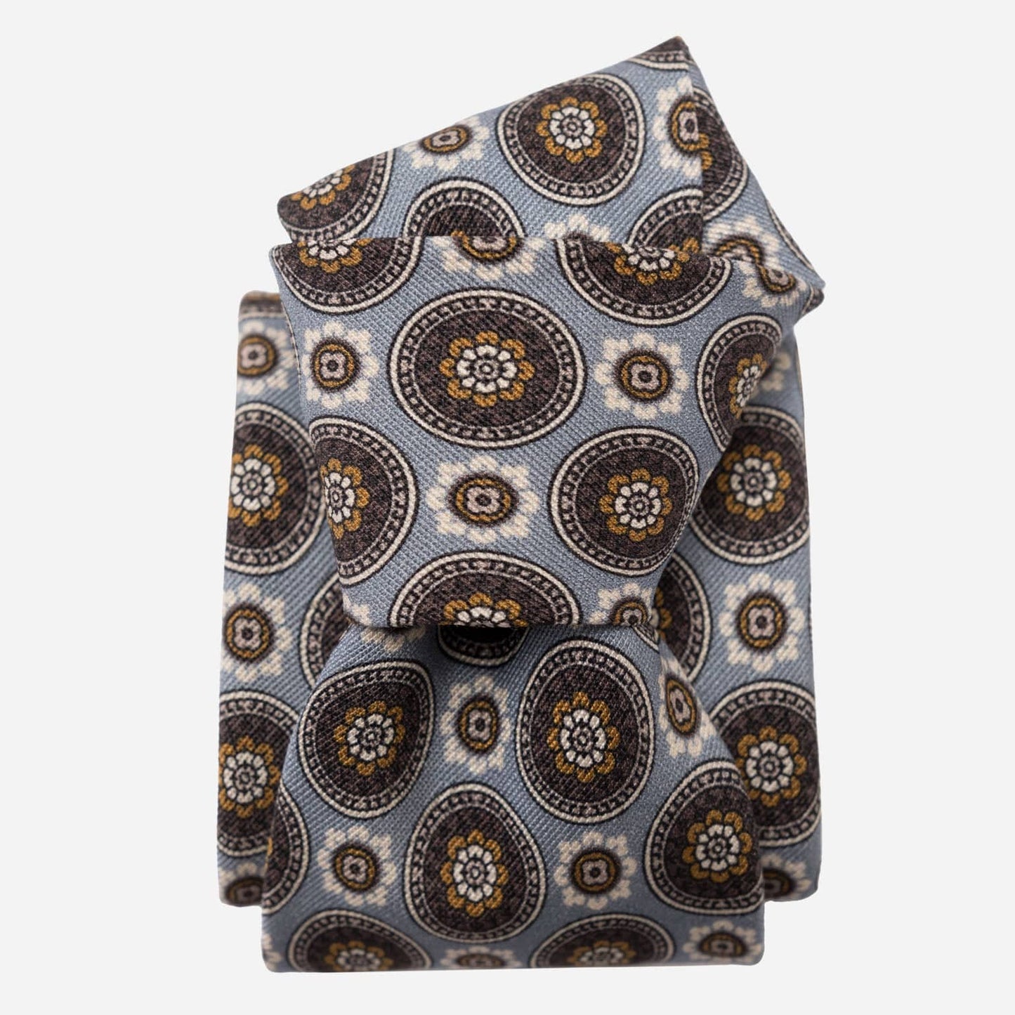 La Vigna - Printed Wool & Silk Tie - Grey - My Men's Shop