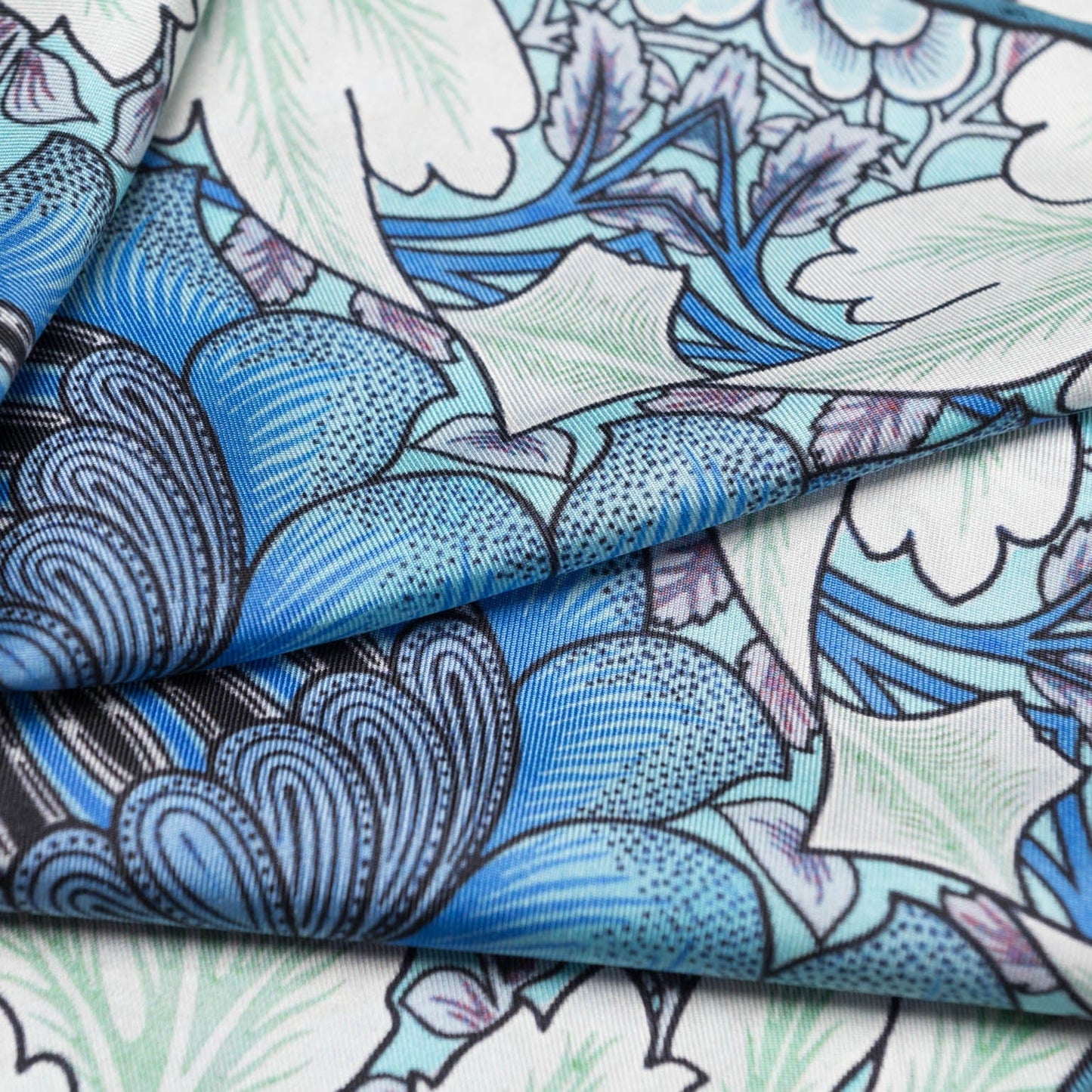 St. James - Silk Neckerchief - Blue and Mint - My Men's Shop