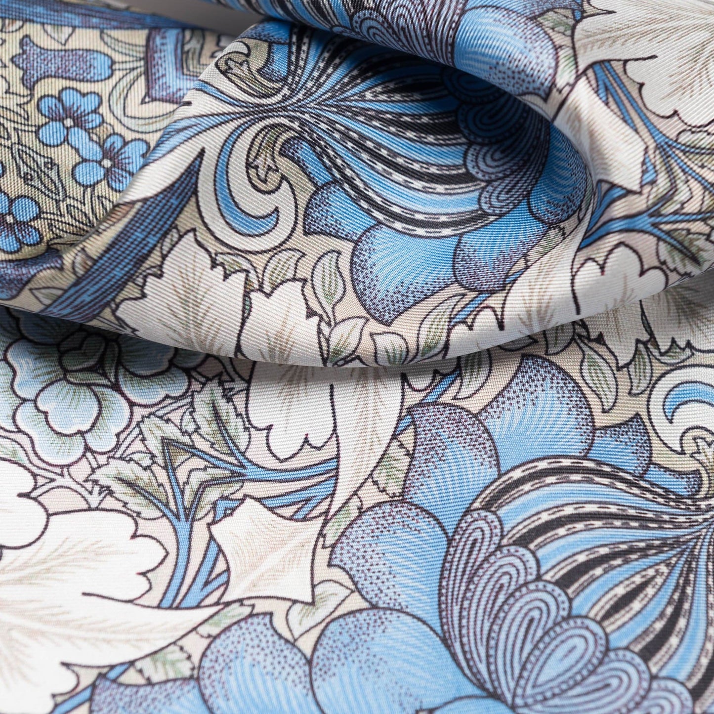 St. James - Silk Neckerchief - Blue and Tan - My Men's Shop