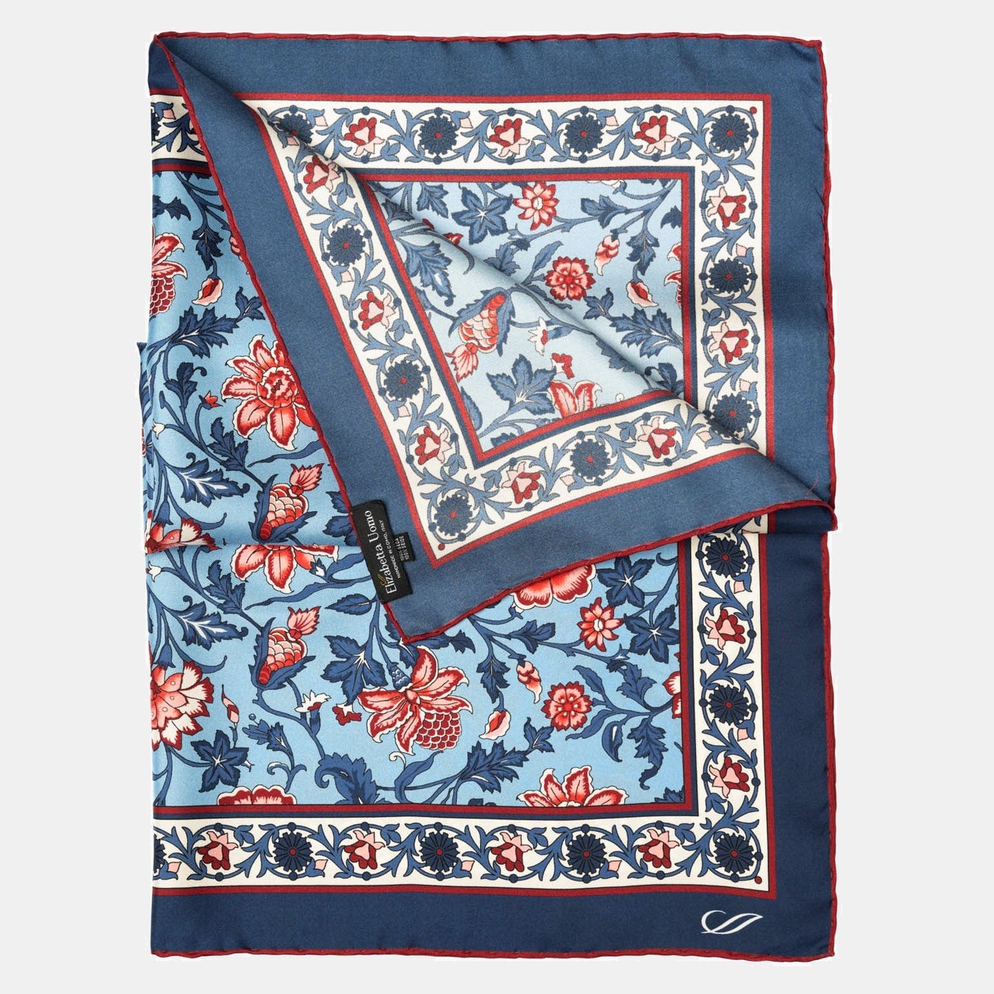 Carrara - Silk Neckerchief - Blue & Pink