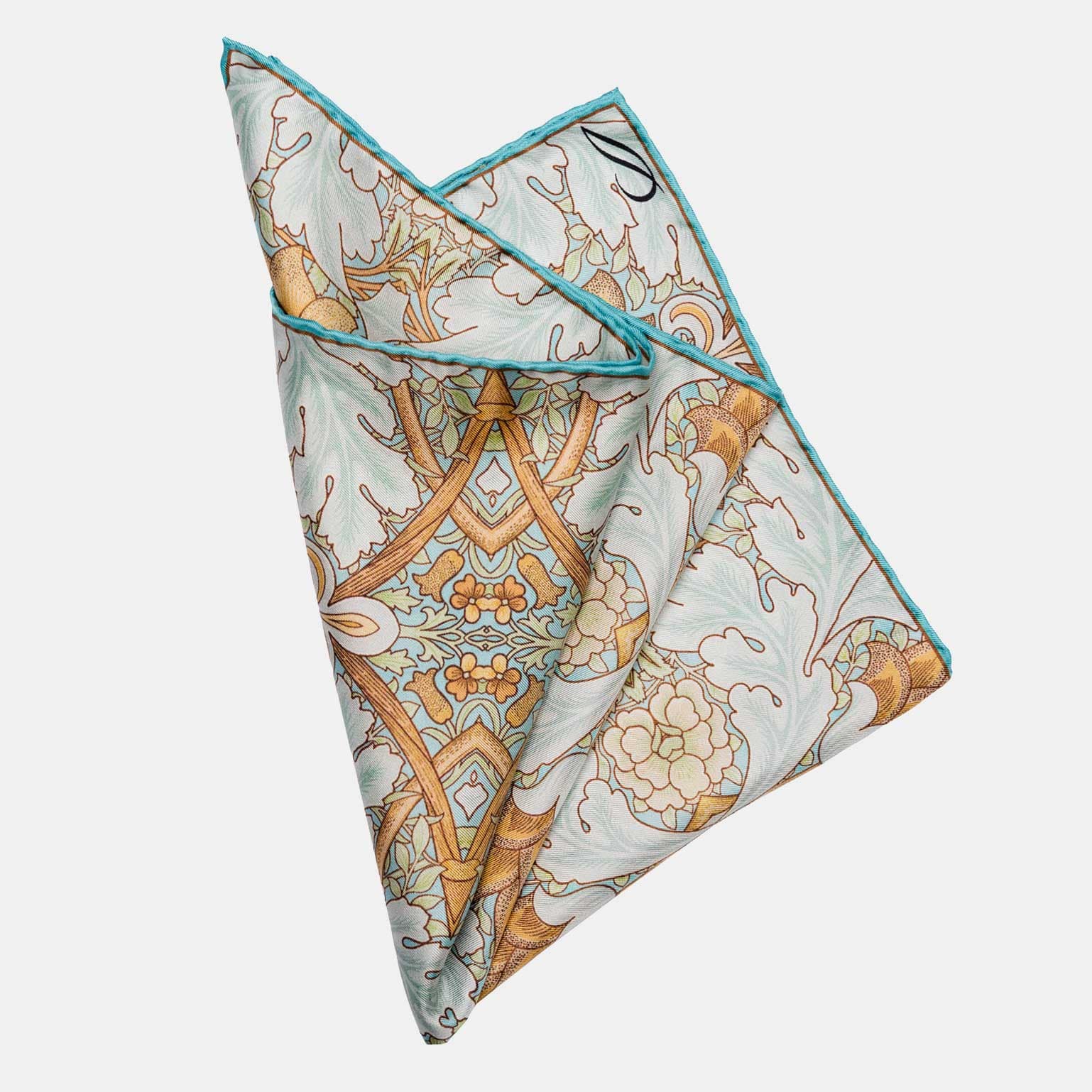 Londra - Silk Pocket Square - Aqua - My Men's Shop