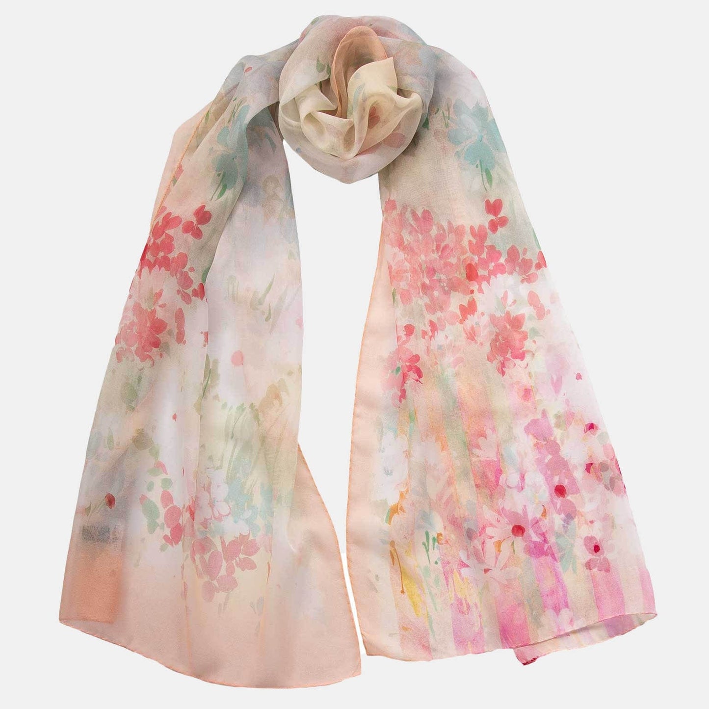 Meadow - Long Silk Scarf - Salmon Pink - My Men's Shop