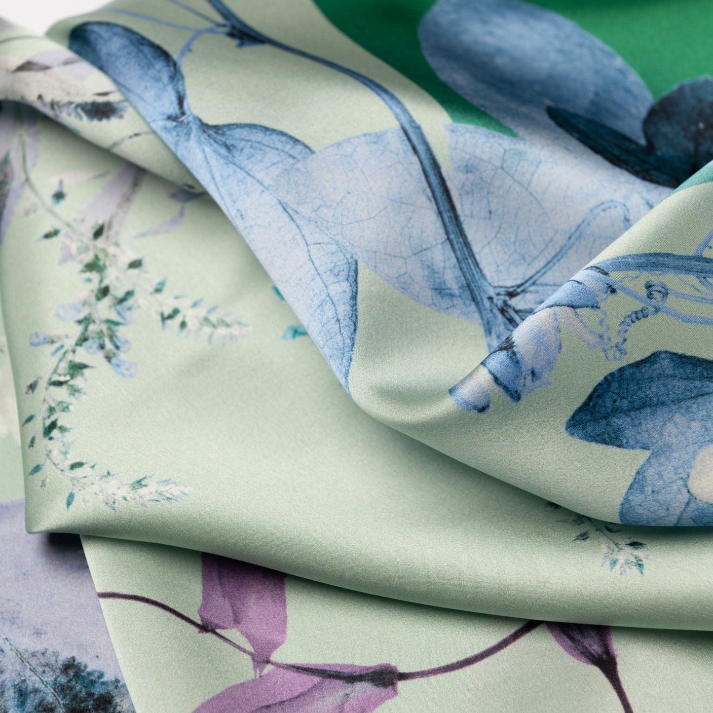 Cristina - Silk Foulard - Laurel Green