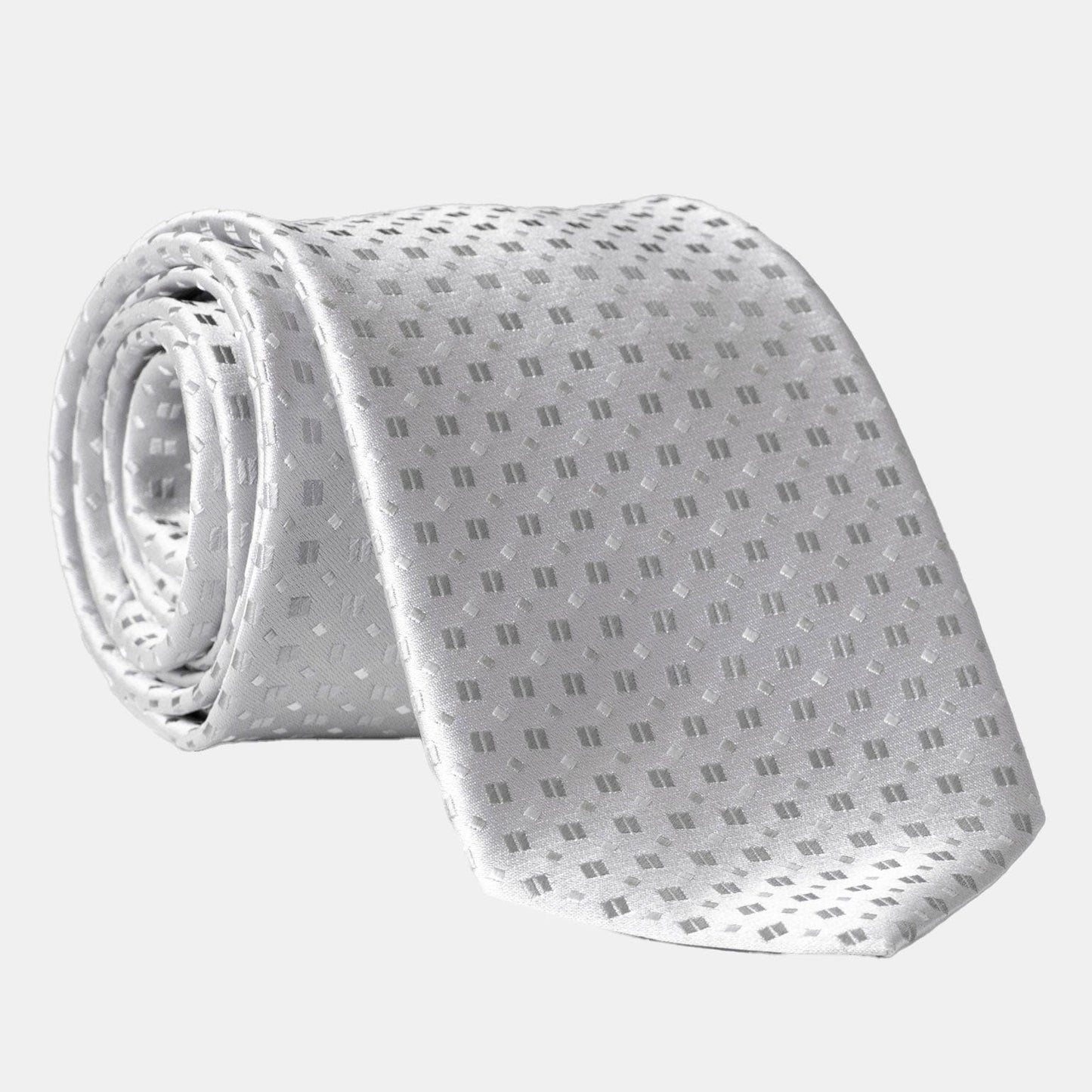 Barbera - Silk Jacquard Tie - Silver - My Men's Shop
