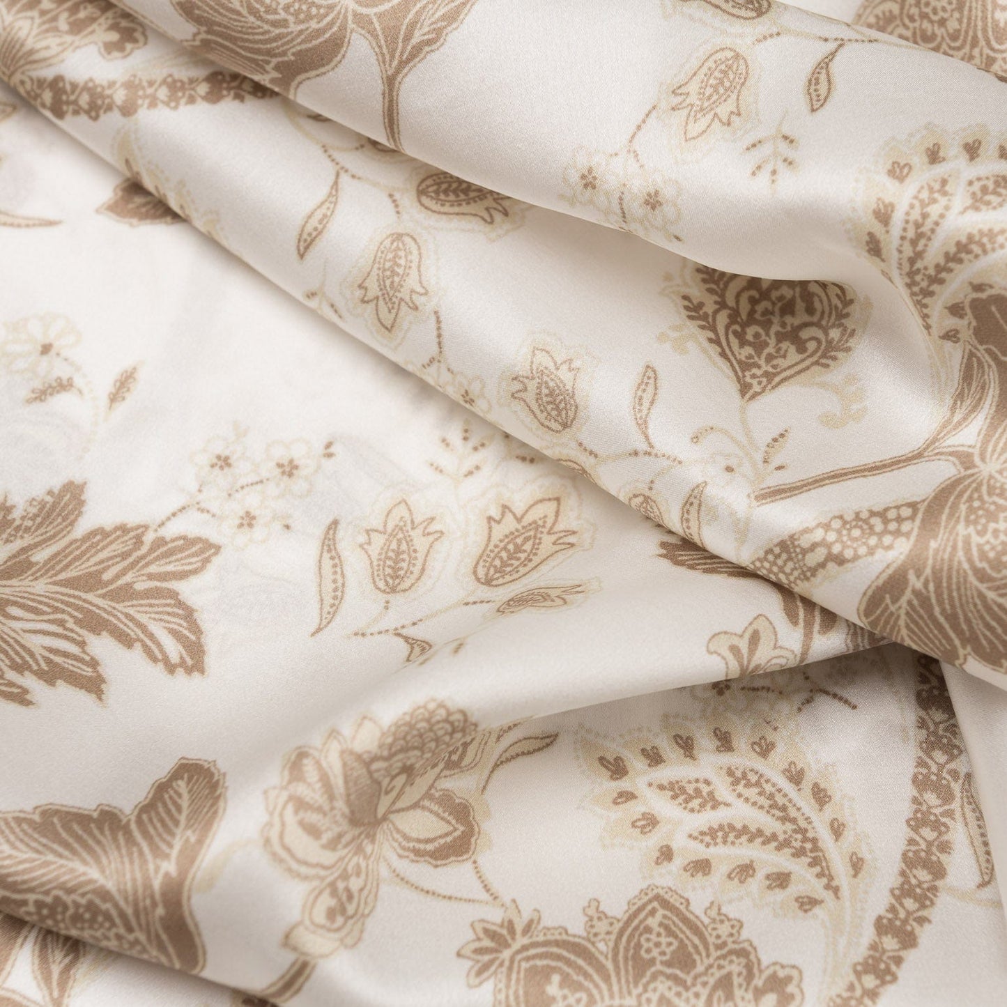 Esmeralda - Silk Scarf Shawl - Soft White & Gold