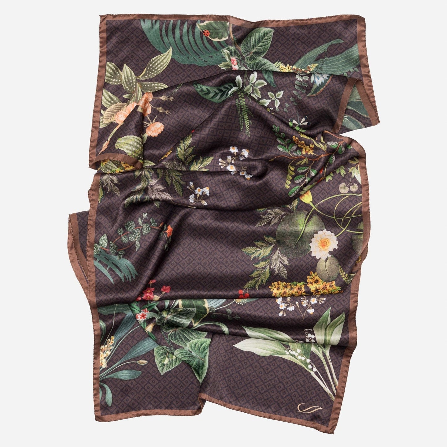 Sara - Long Silk Scarf - Chocolate - My Men's Shop