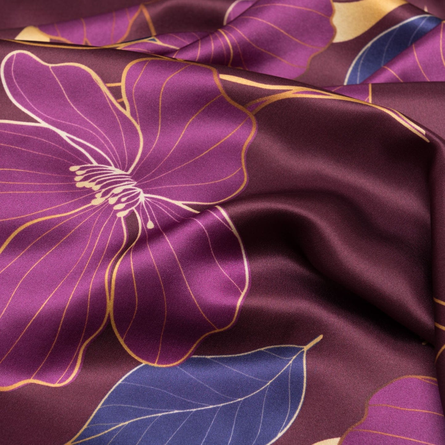 Laura - Silk Scarf Shawl - Burgundy - My Men's Shop