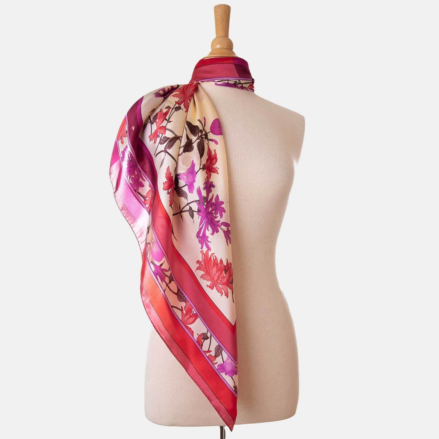 Serena - Silk Foulard - Fuchsia