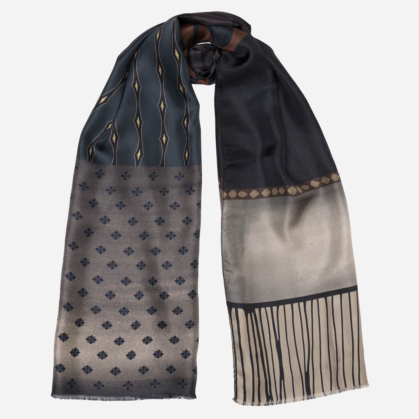 Atri - Long Silk Scarf - Plum - My Men's Shop