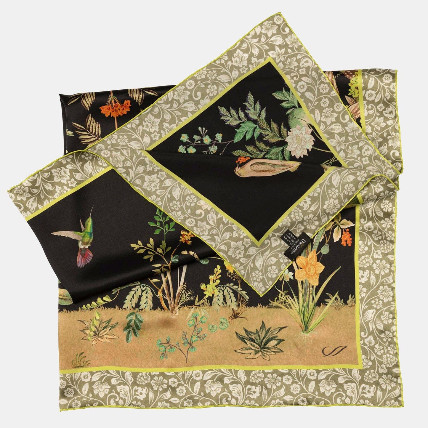 Fantasia - Silk Foulard - Black