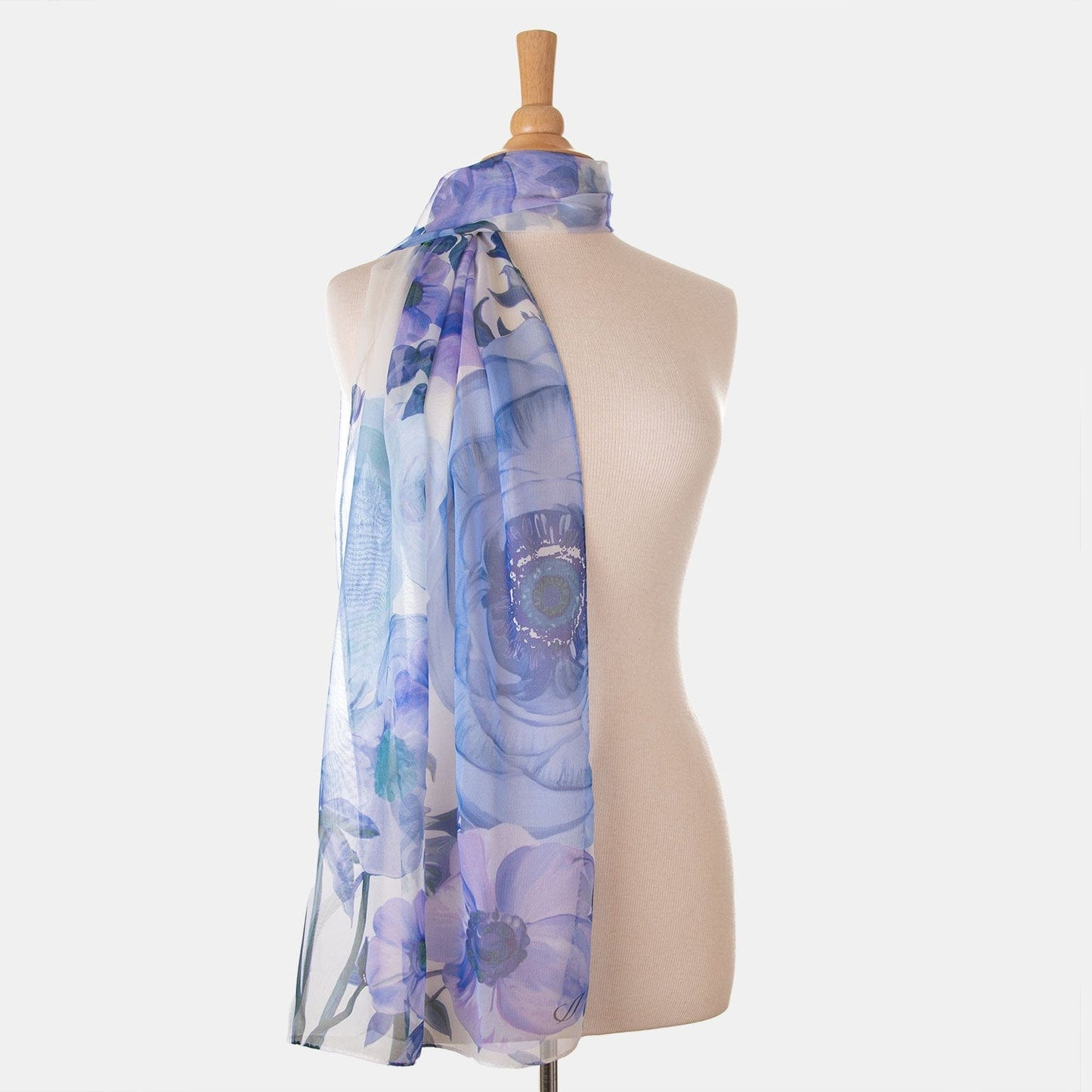 Campo de' Fiori - Long Silk Scarf - Blue