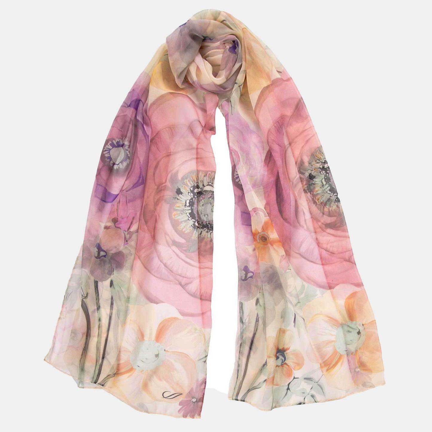 Campo de' Fiori - Long Silk Scarf - Mauve