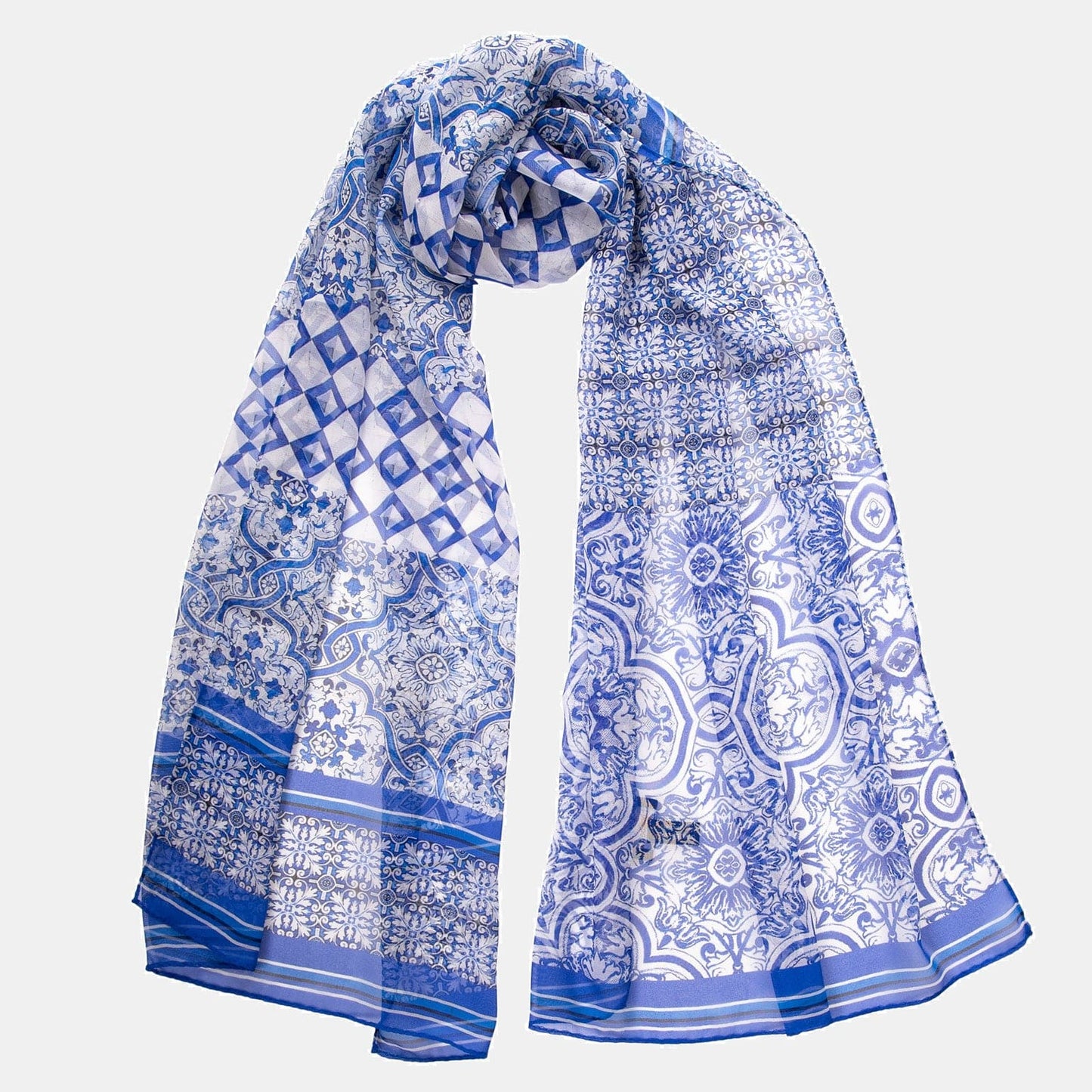 Miramar - Long Silk Scarf - Blue - My Men's Shop