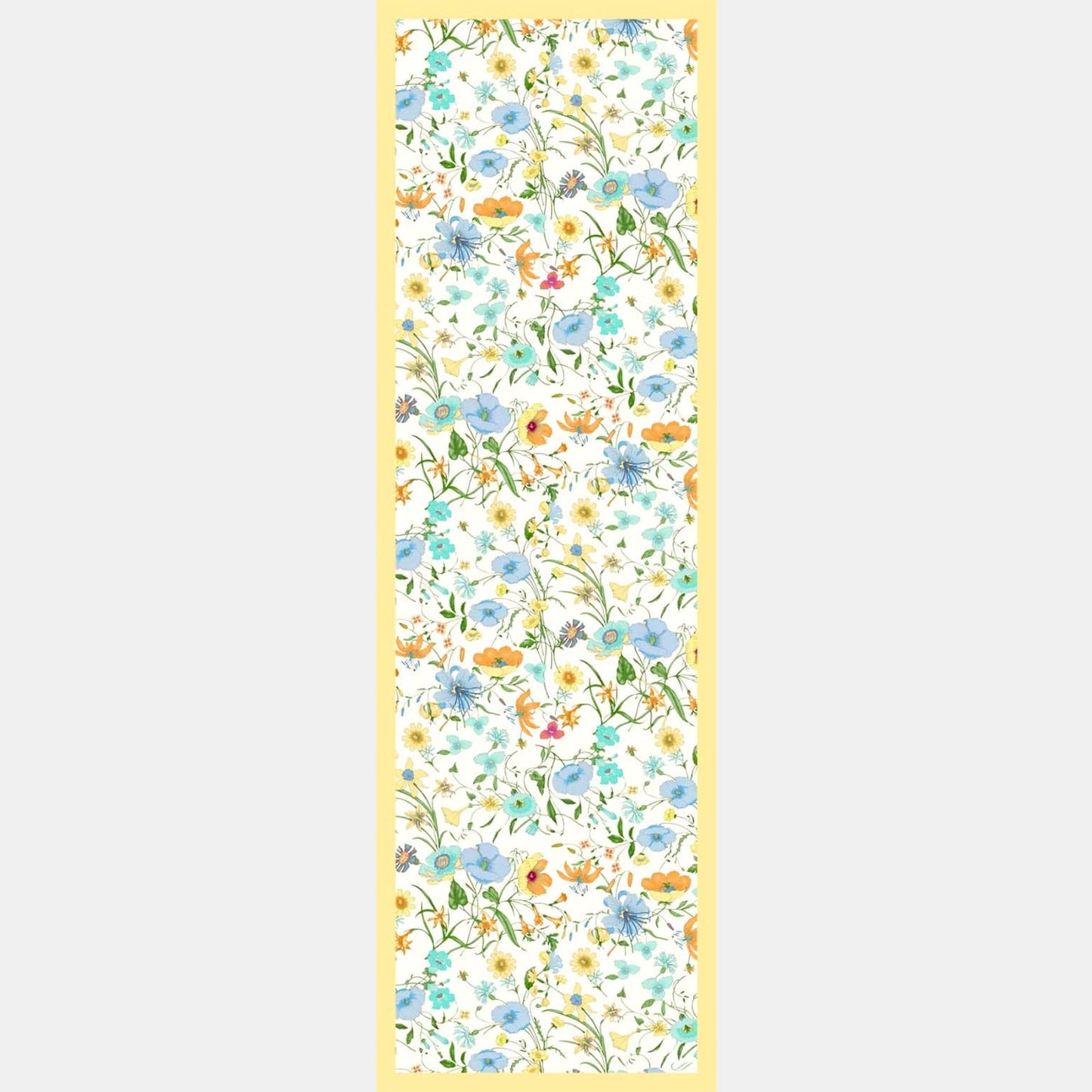 Primavera - Long Silk Scarf - Yellow